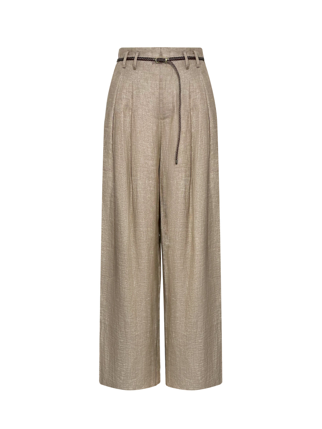 Linen Blend Wide-Leg Trousers - Coming Soon