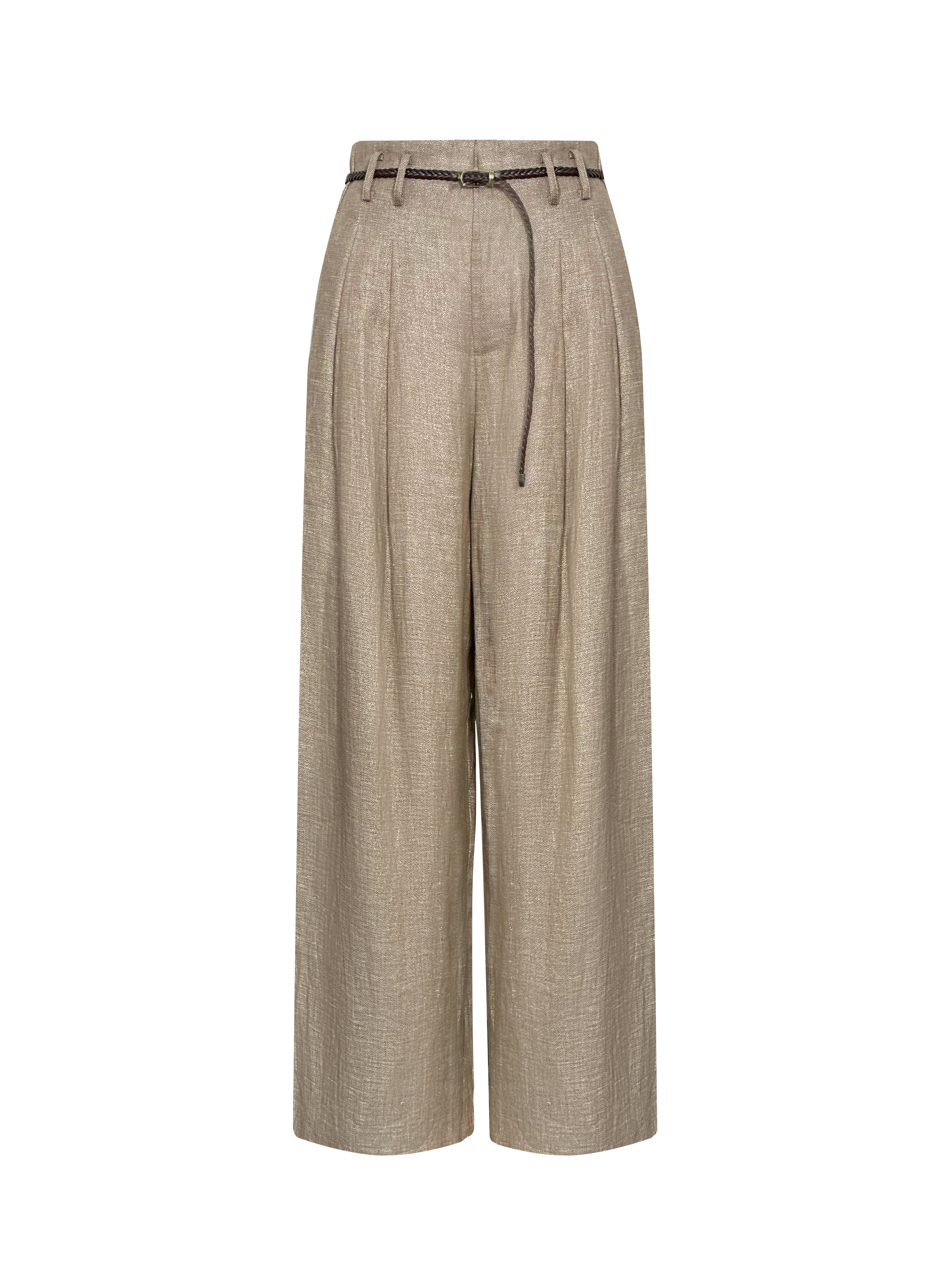 Linen Blend Wide-Leg Trousers - Coming Soon