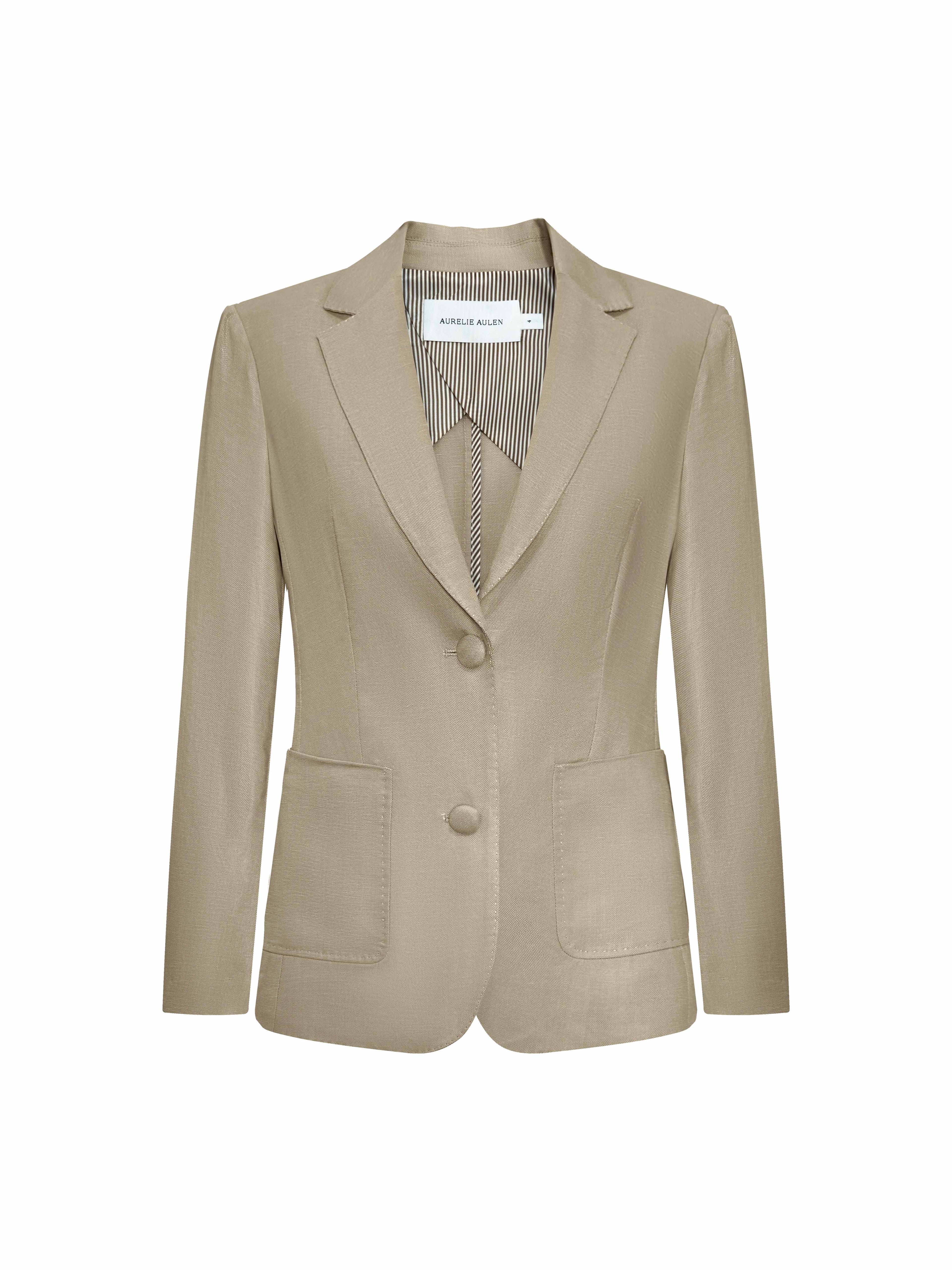Relaxed Tencel-Linen Tailored Blazer