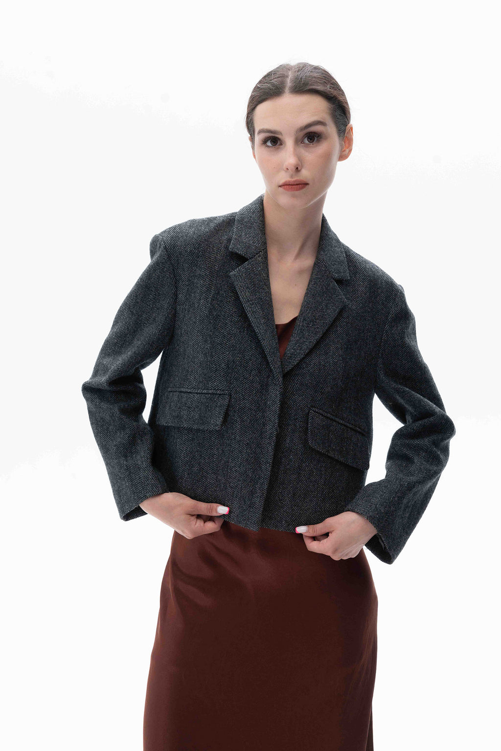 Herringbone Tweed Blazer