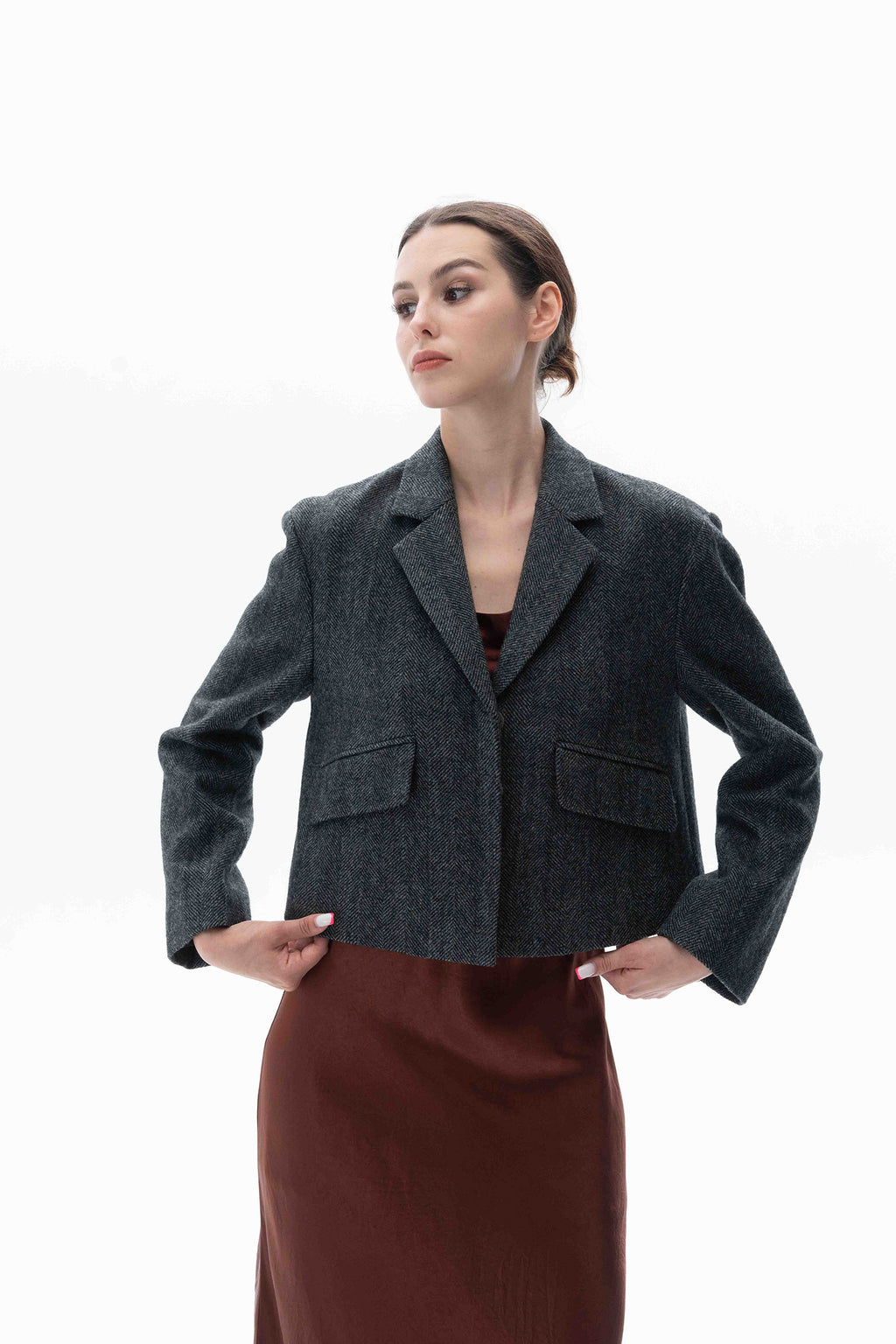 Herringbone Tweed Blazer