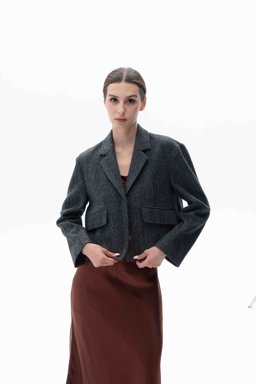 Herringbone Tweed Blazer