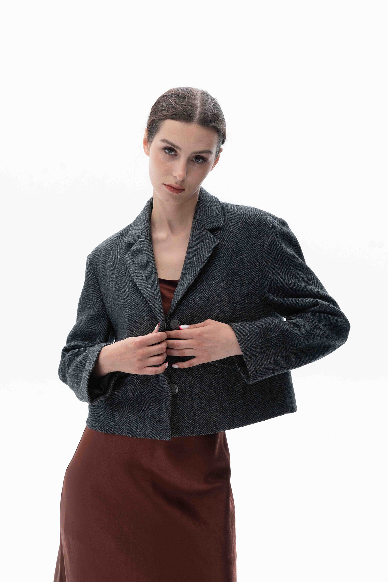 Herringbone Tweed Blazer