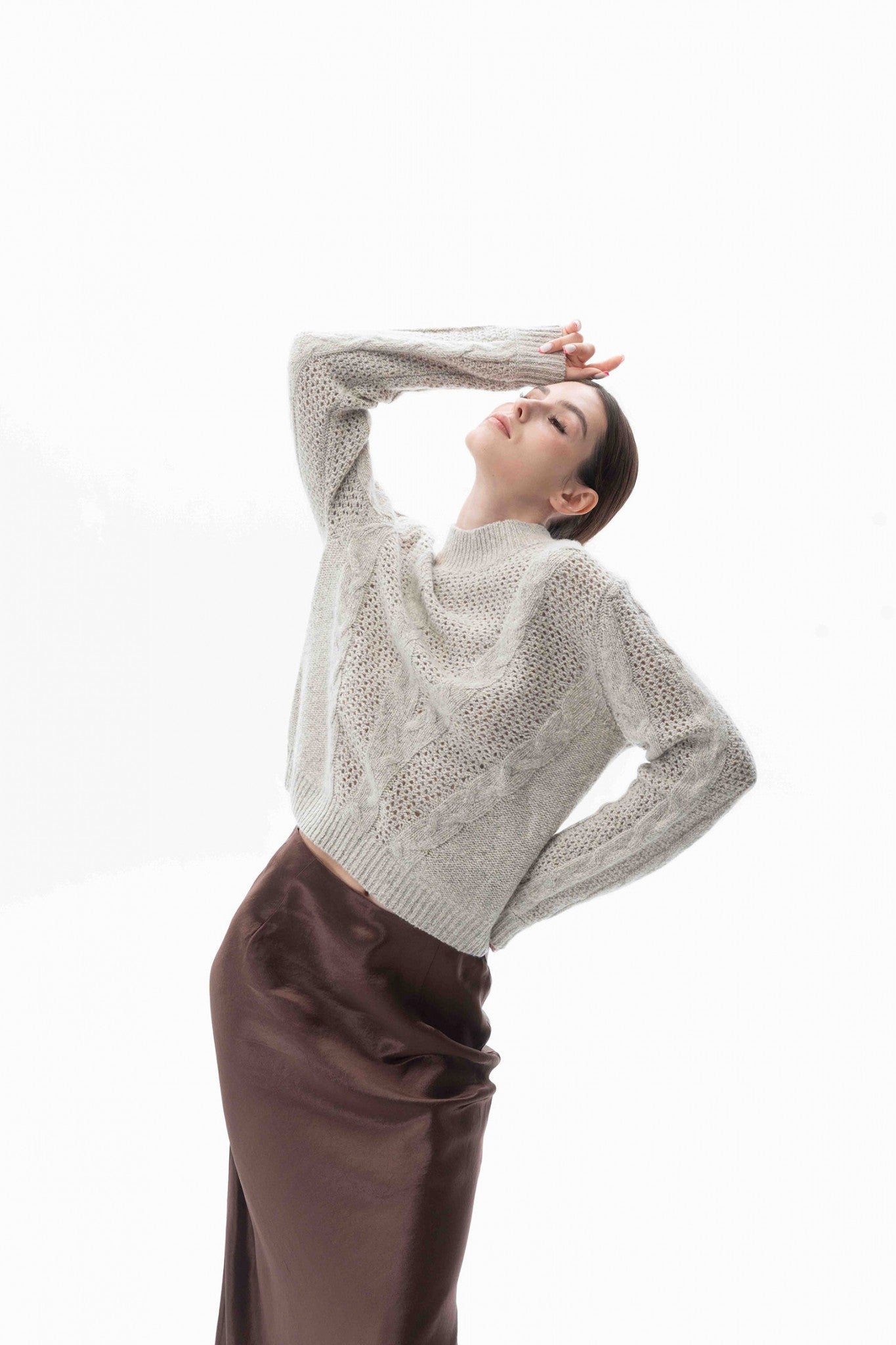 Pure Wool Cable-Knit Pullover