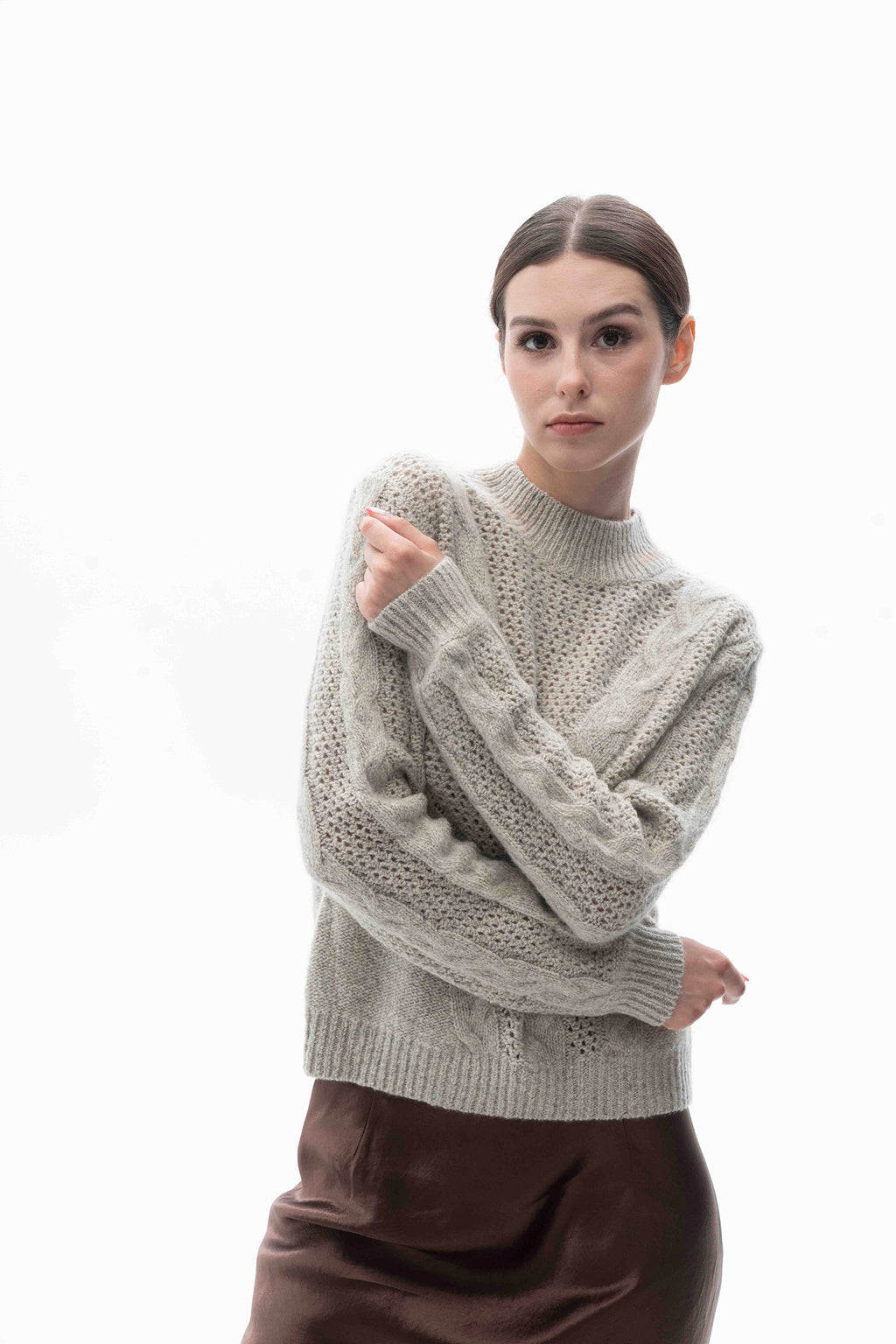 Pure Wool Cable-Knit Pullover