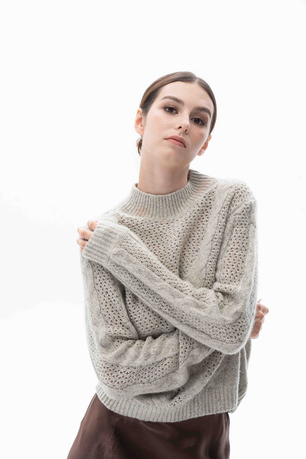 Pure Wool Cable-Knit Pullover