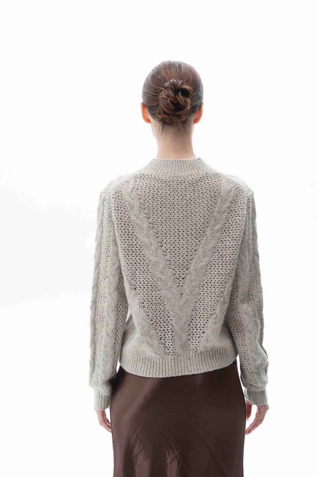 Pure Wool Cable-Knit Pullover