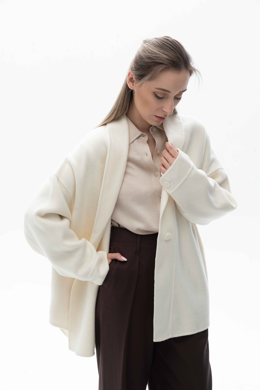 Ivory Velvet Coat