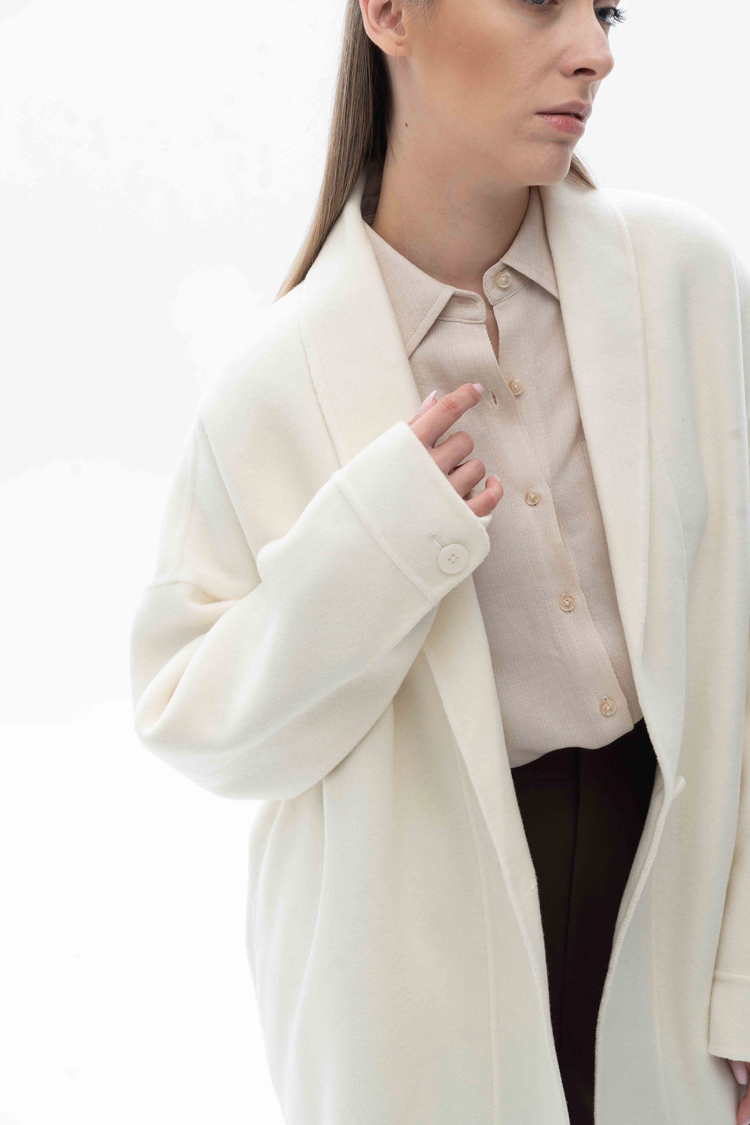 Ivory Velvet Coat