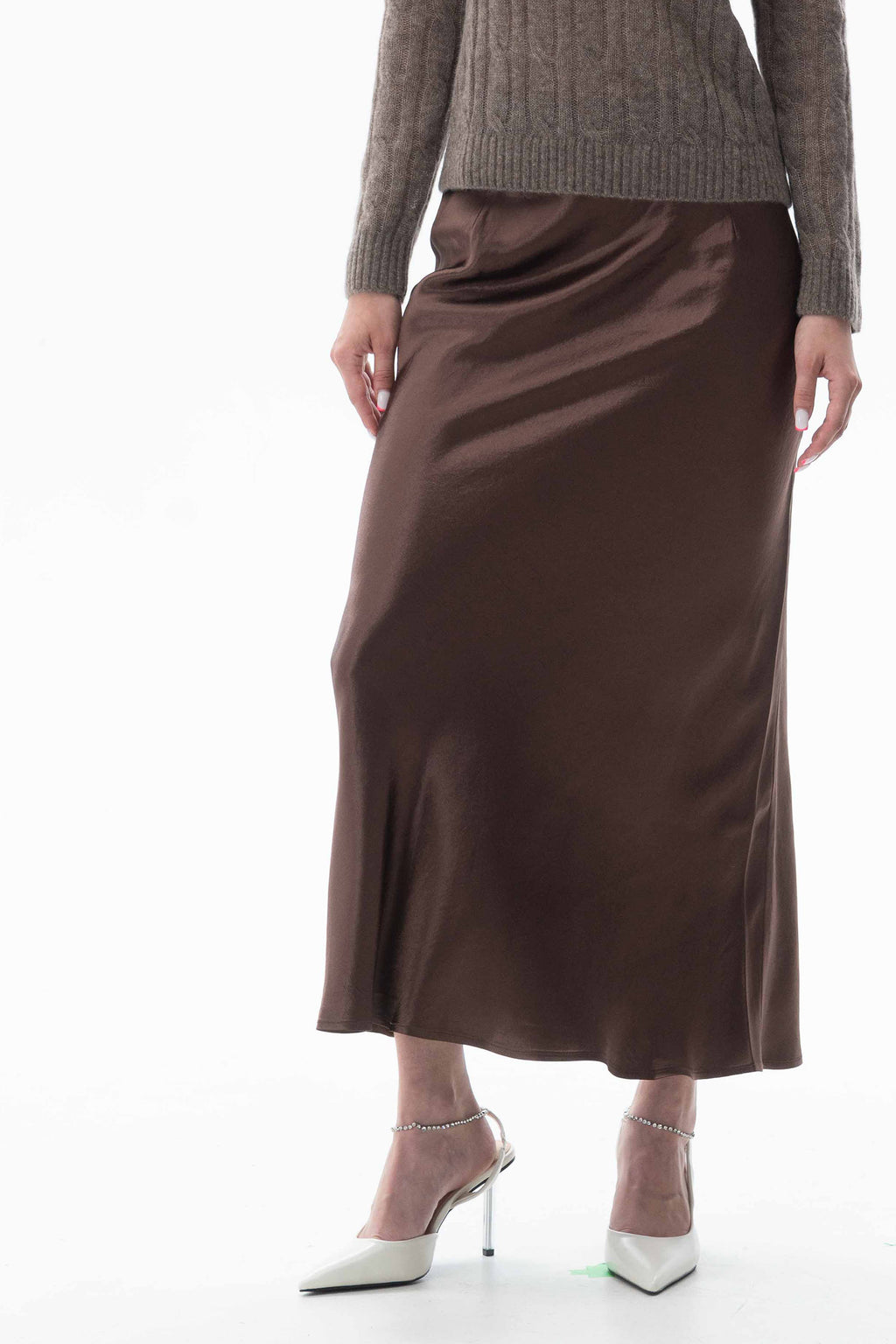 Acetate Midi Skirt