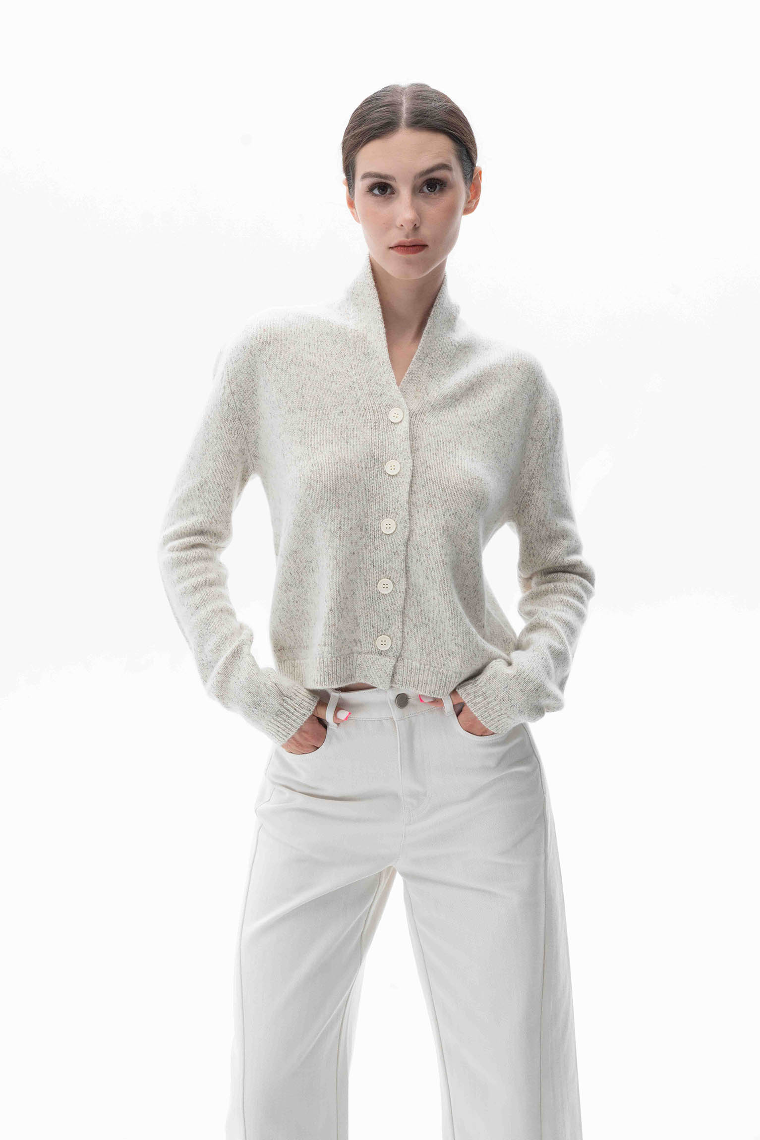 Pure Cashmere Cable-Knit Pullover Oat