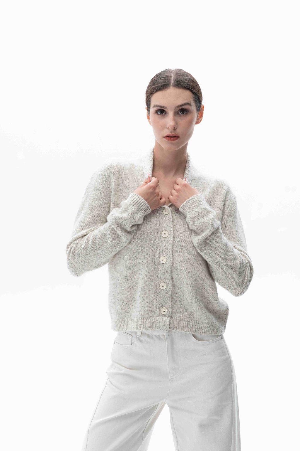 Pure Cashmere Cable-Knit Pullover Oat