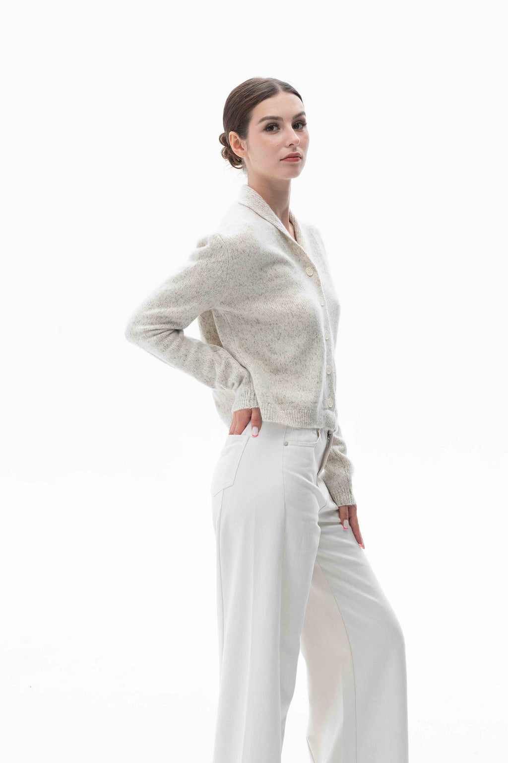 Pure Cashmere Cable-Knit Pullover Oat