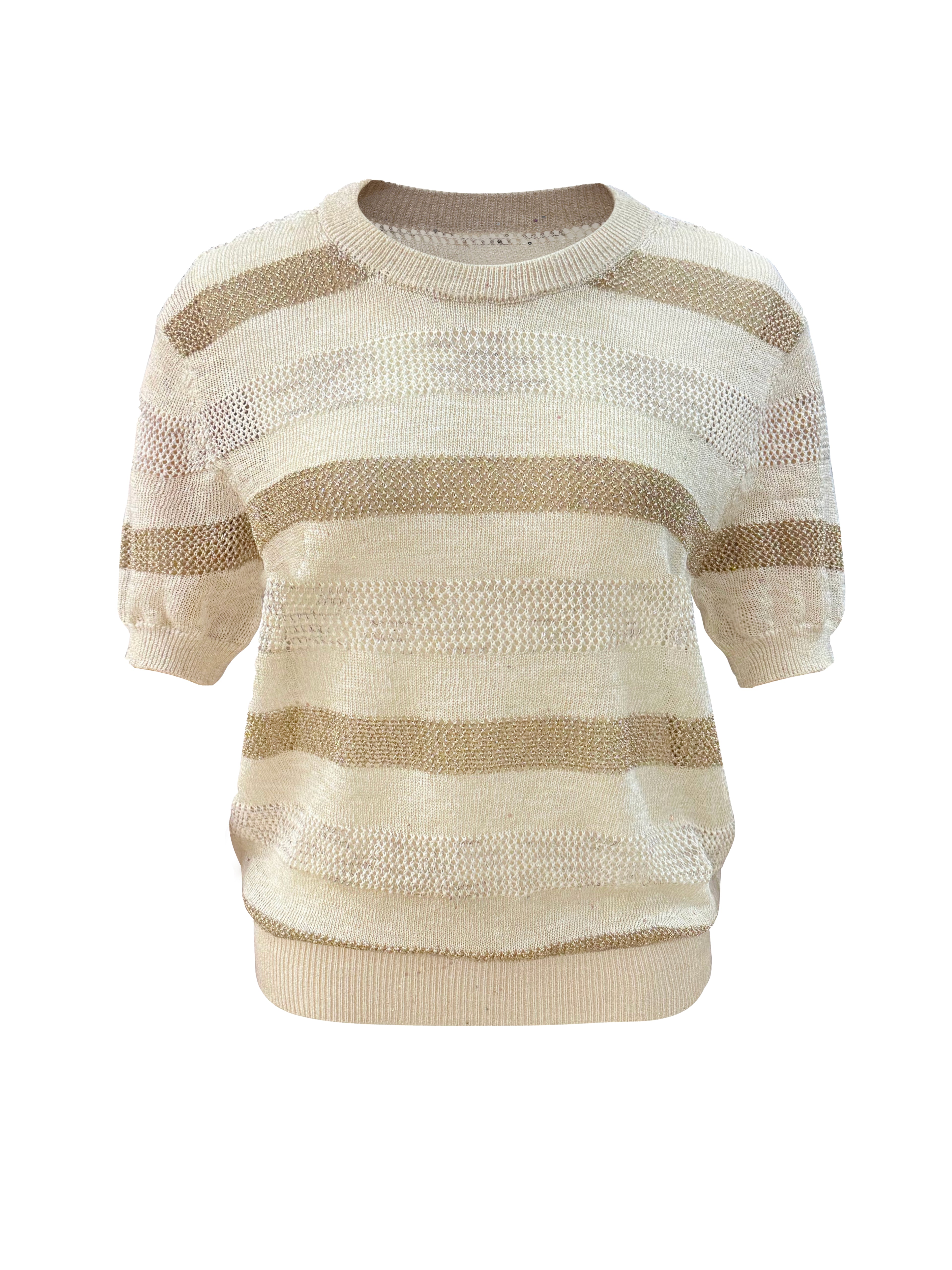 Luminous Stripe Knit Top - Coming Soon