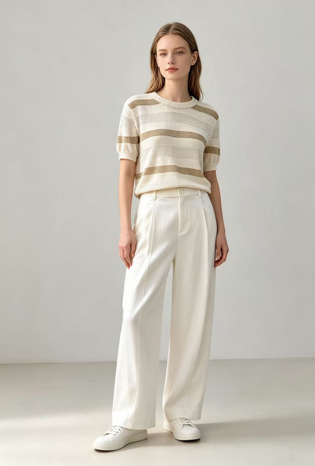 Luminous Stripe Knit Top - Coming Soon