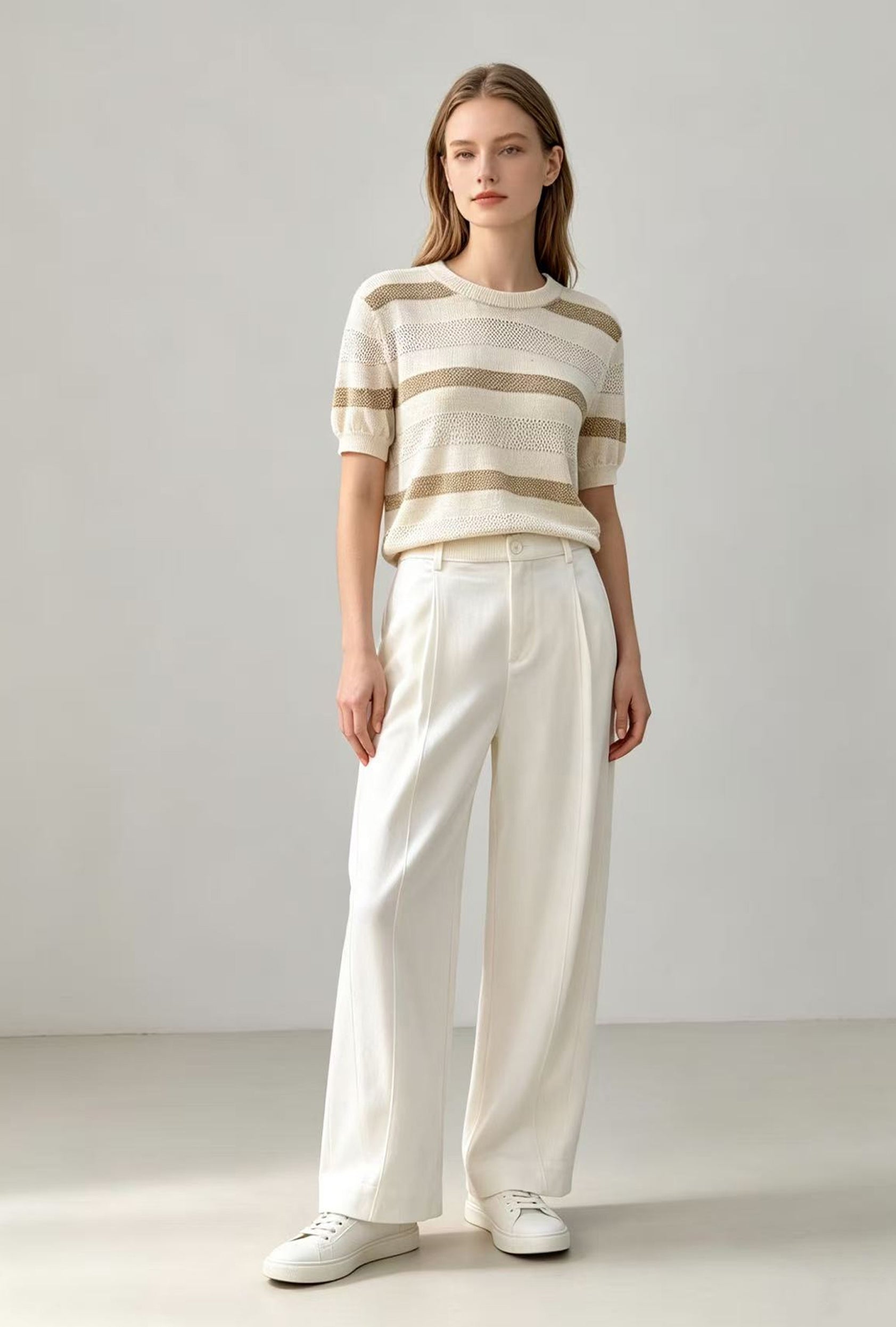 Luminous Stripe Knit Top - Coming Soon