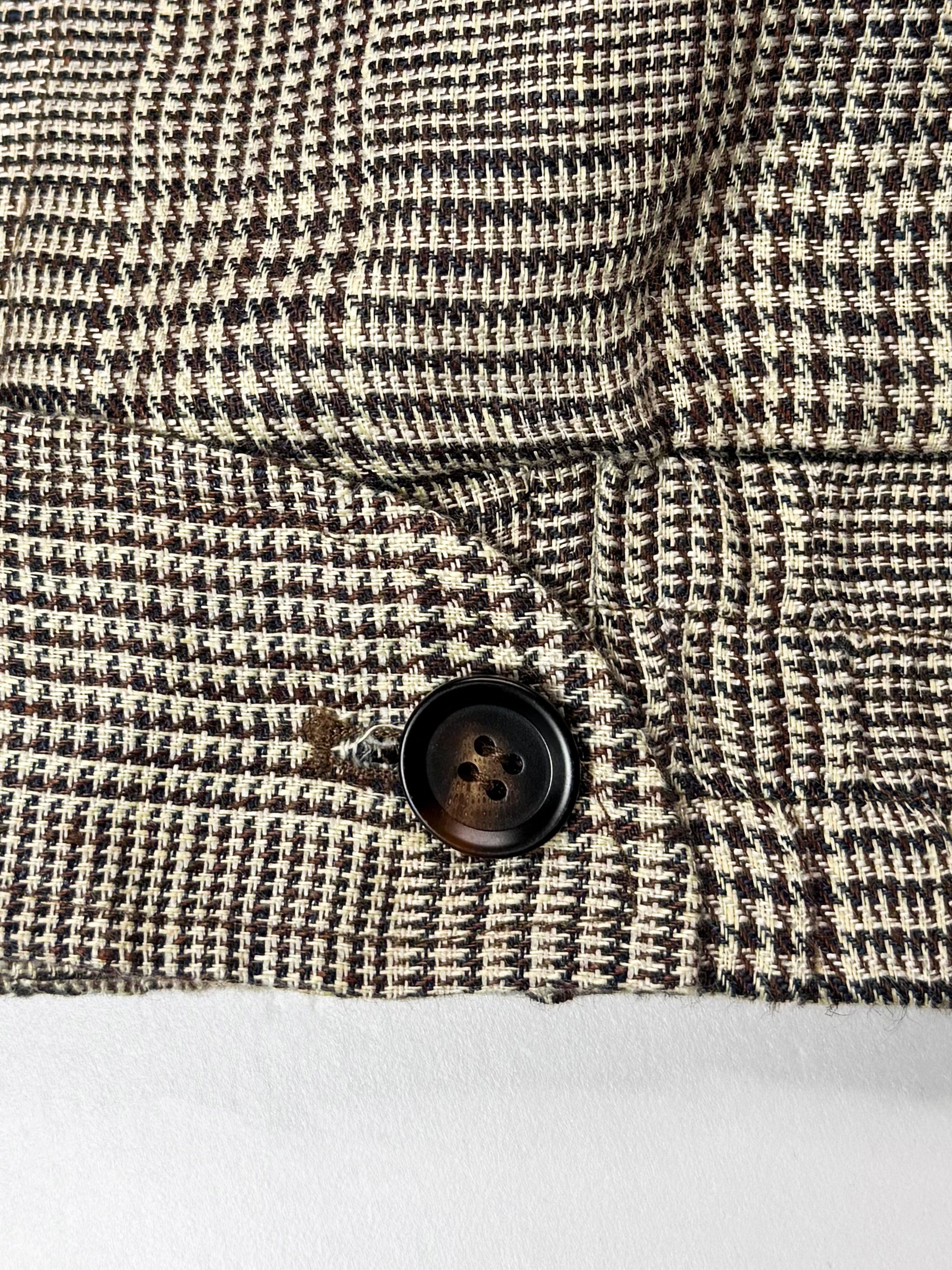 Plaid Linen Bomber Jacket
