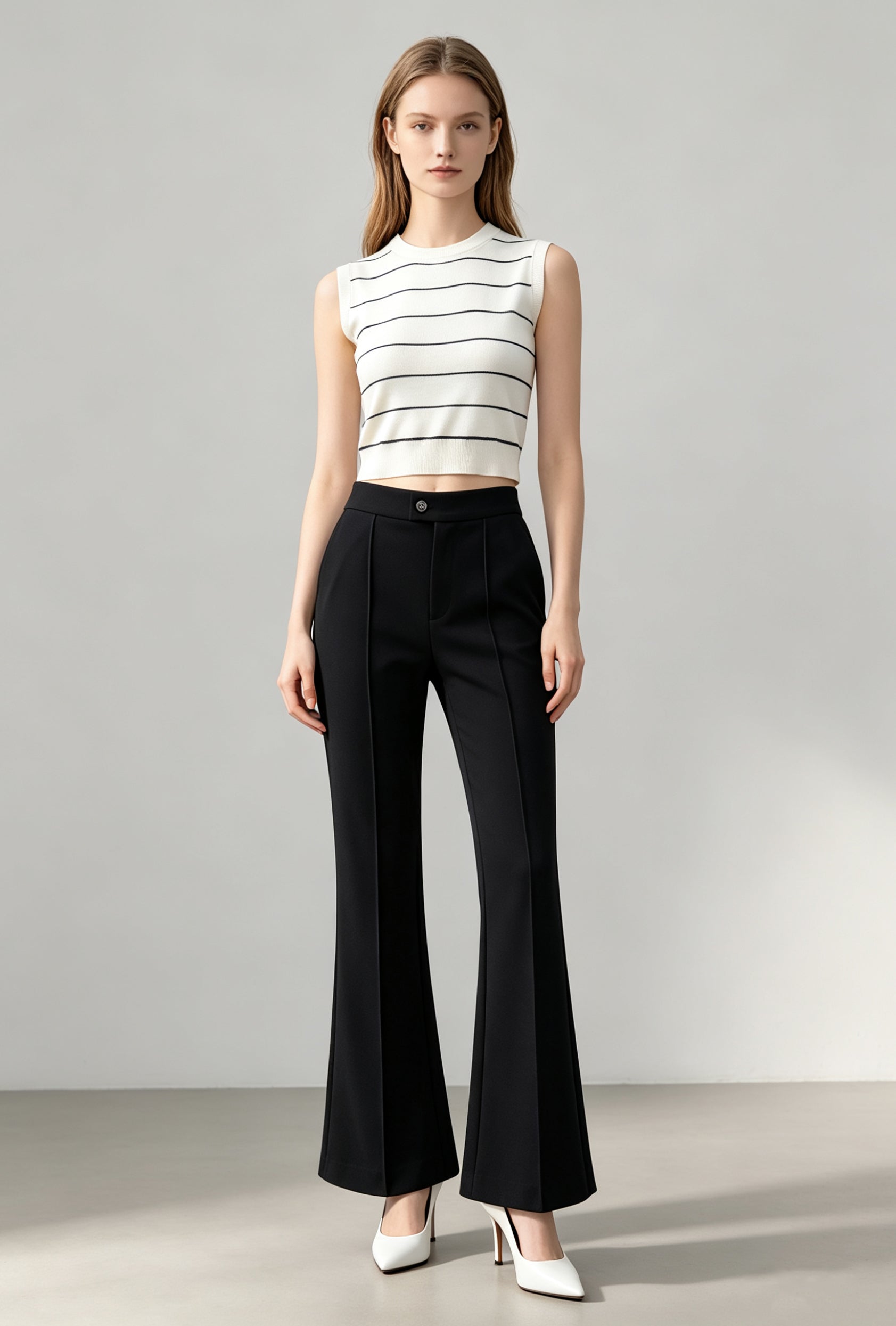 Tailored Flared Trousers