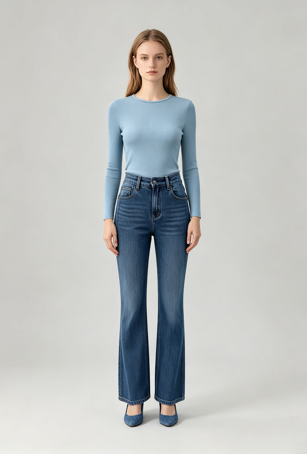 Silk-Touch Tencel Rib Knit Top