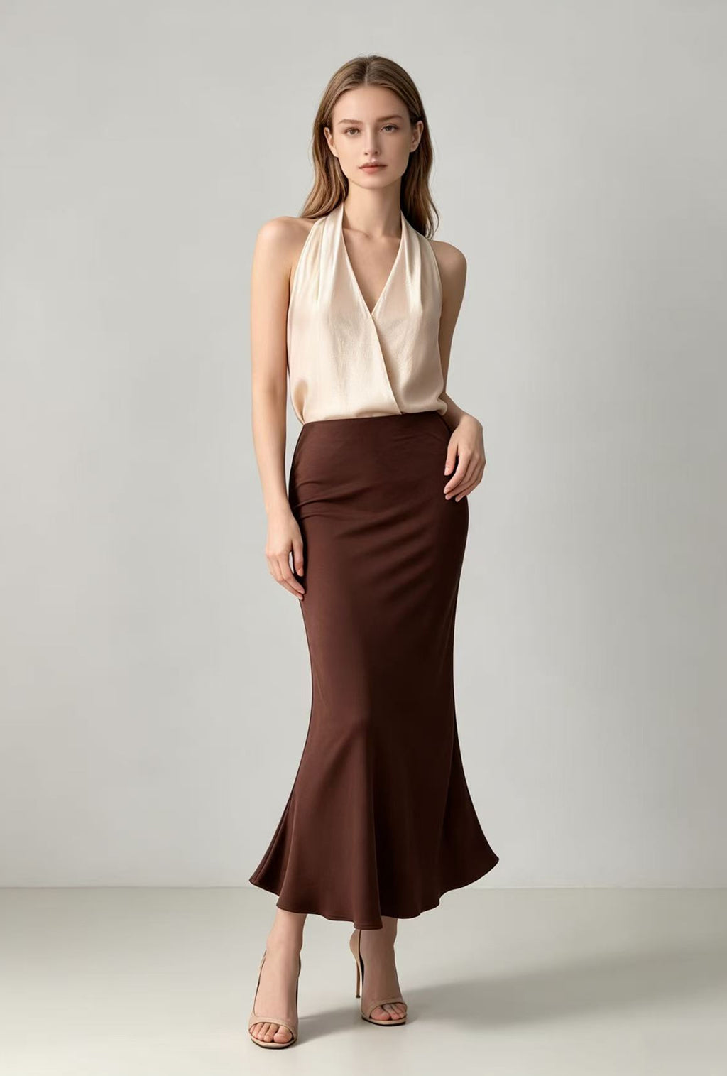 Satin Halter Wrap Top - Coming Soon