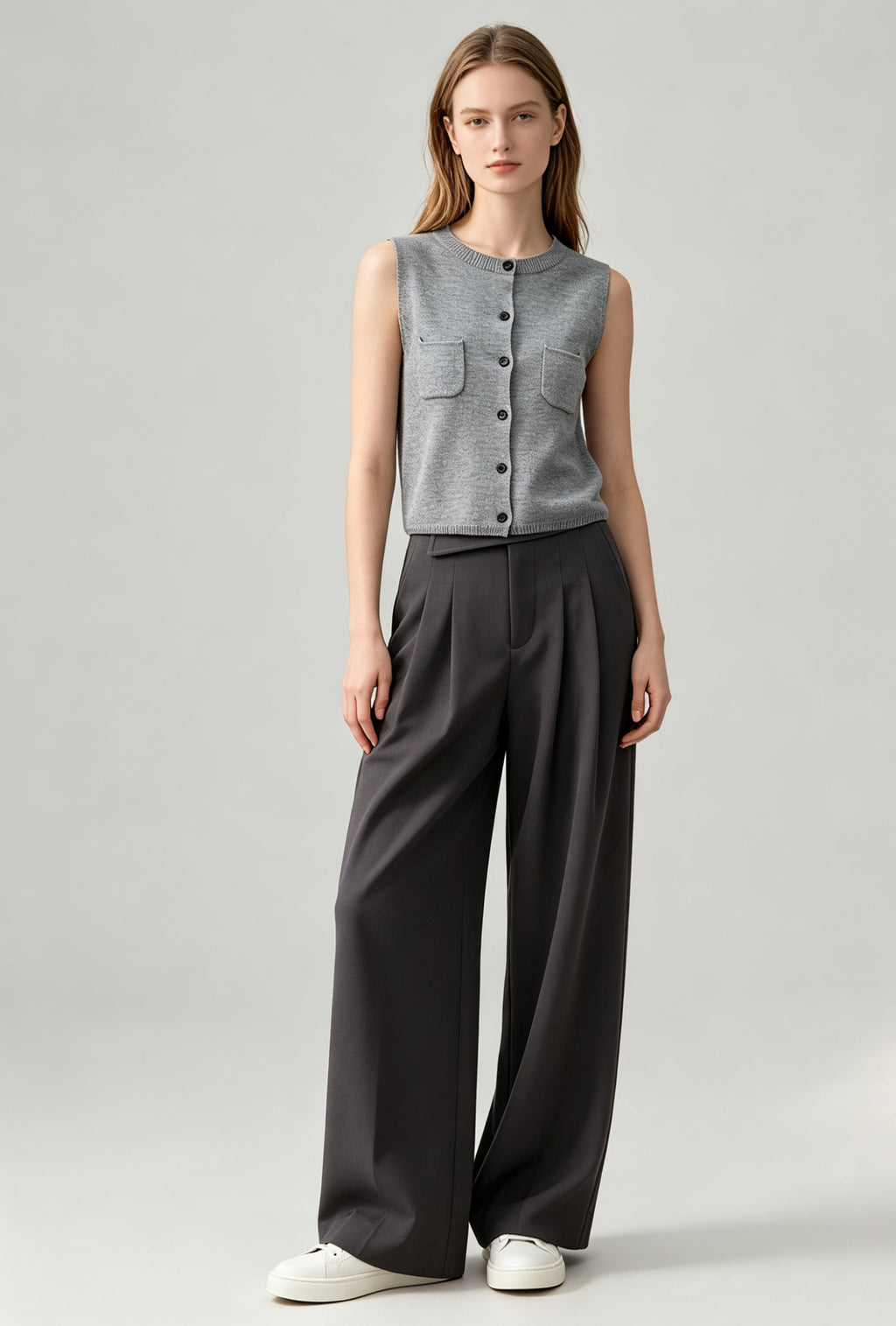 Tailored Wide-Leg Trousers
