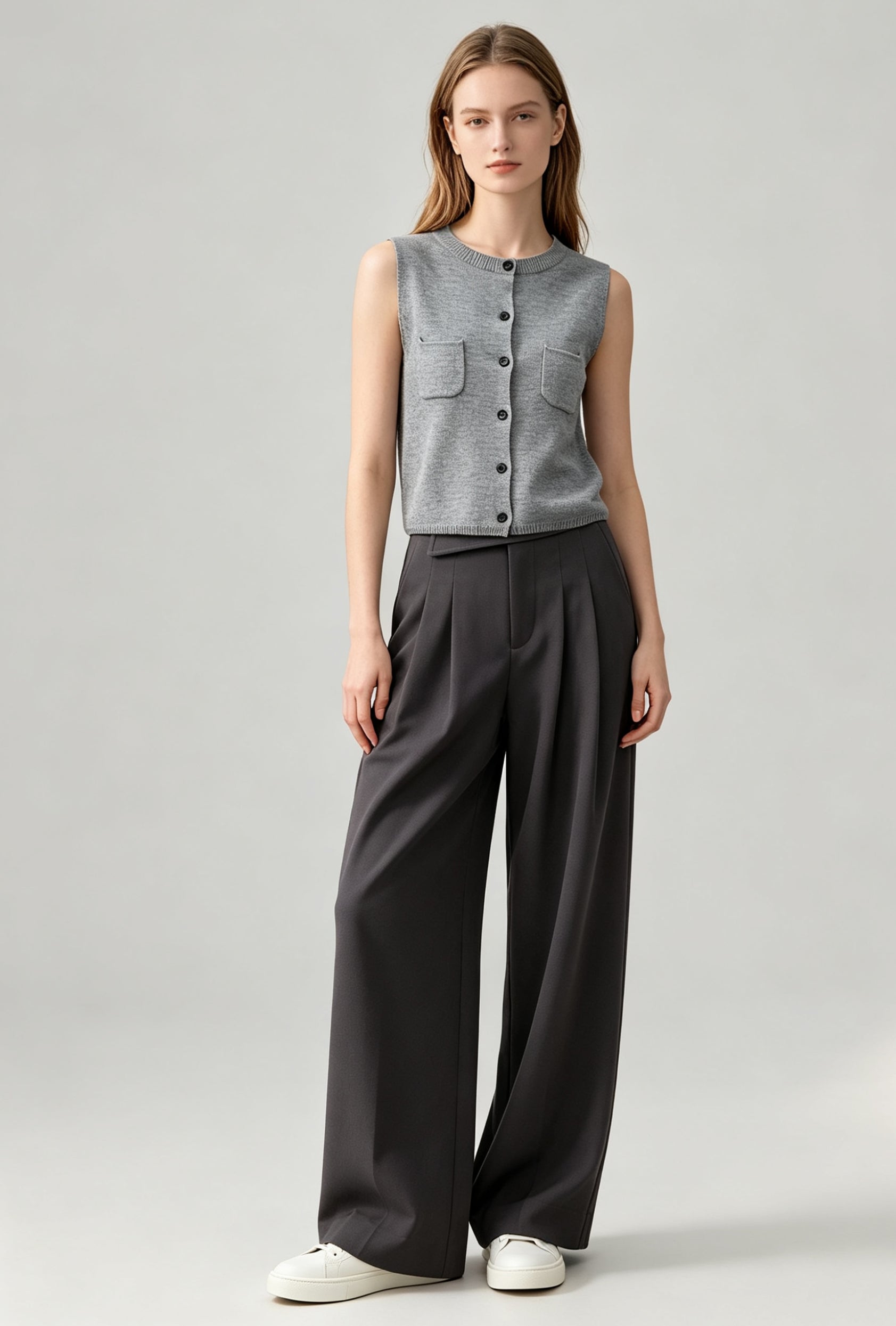 Tailored Wide-Leg Trousers