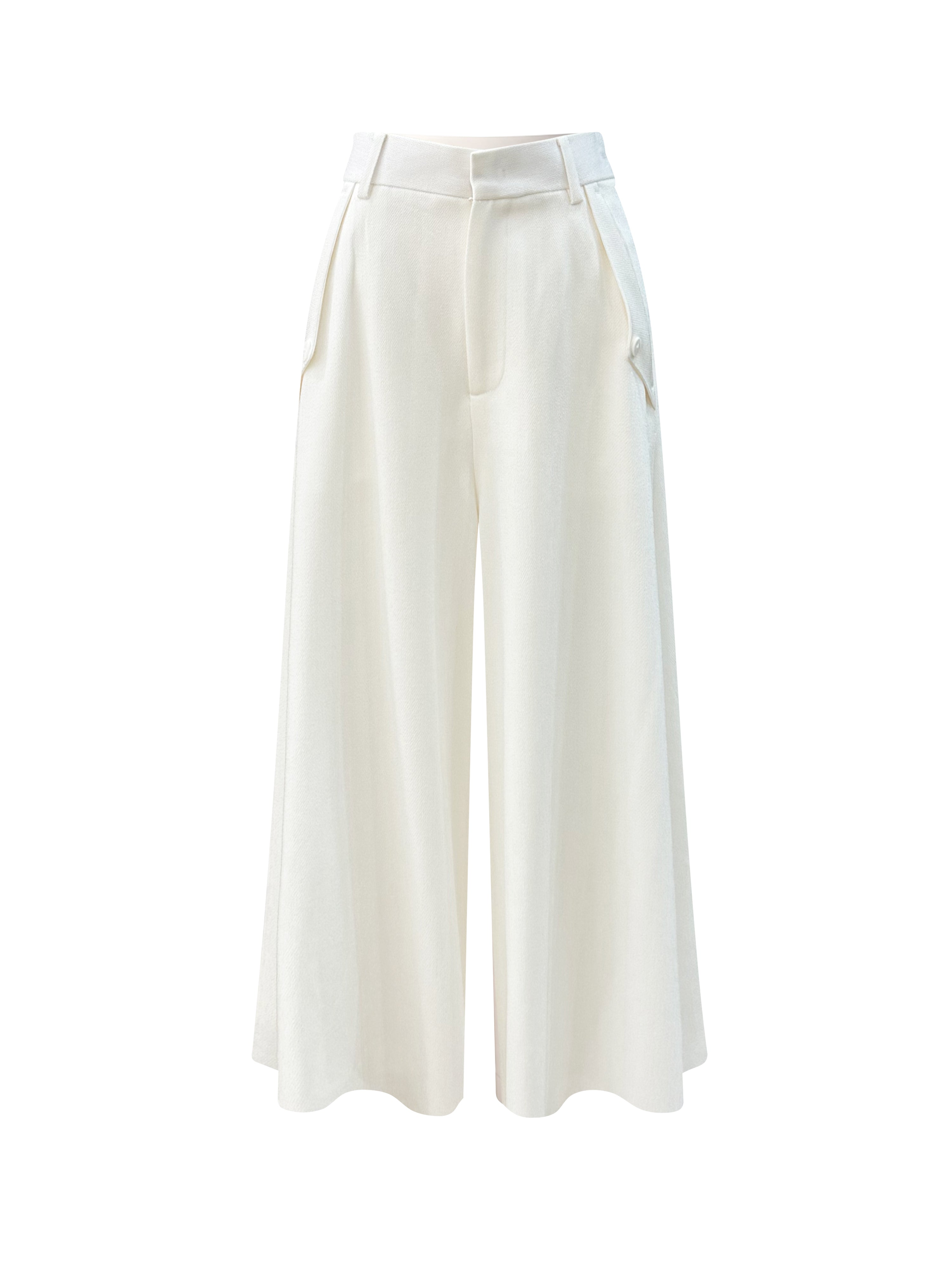 Fluid Wide-Leg Acetate Trousers