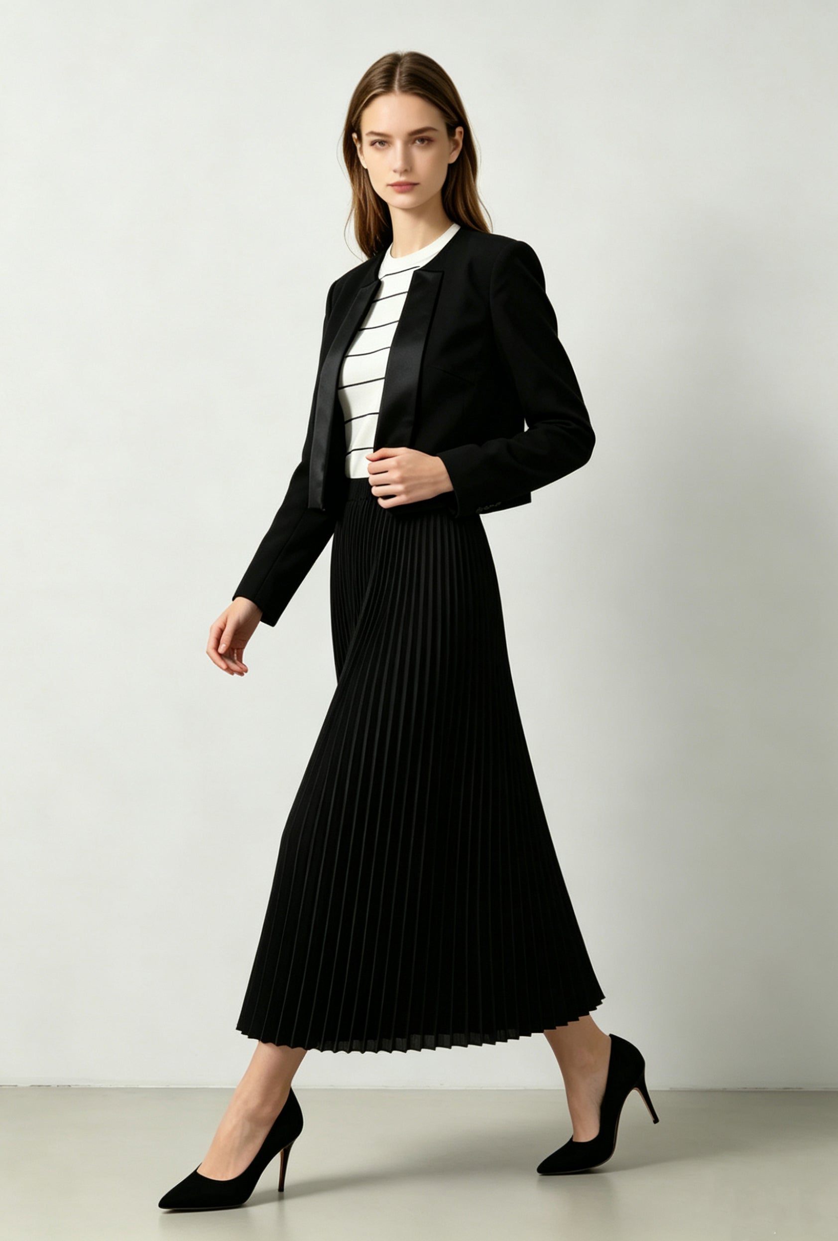 Pleated Maxi Skirt