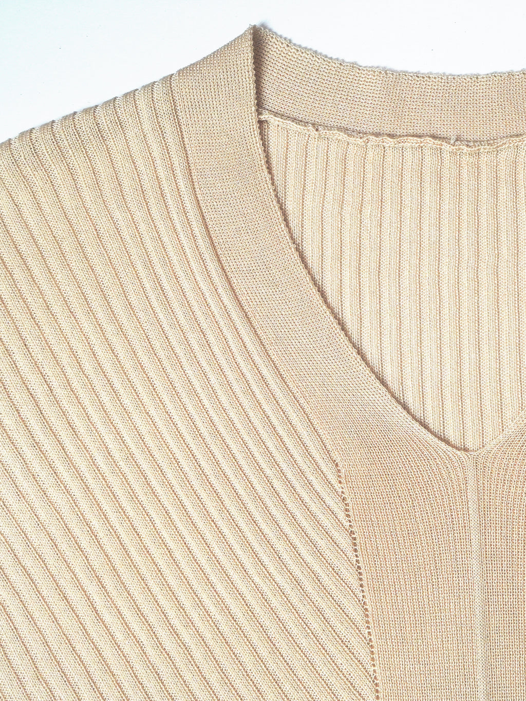 Silk-Blend Lyocell Ribbed Knit Poncho