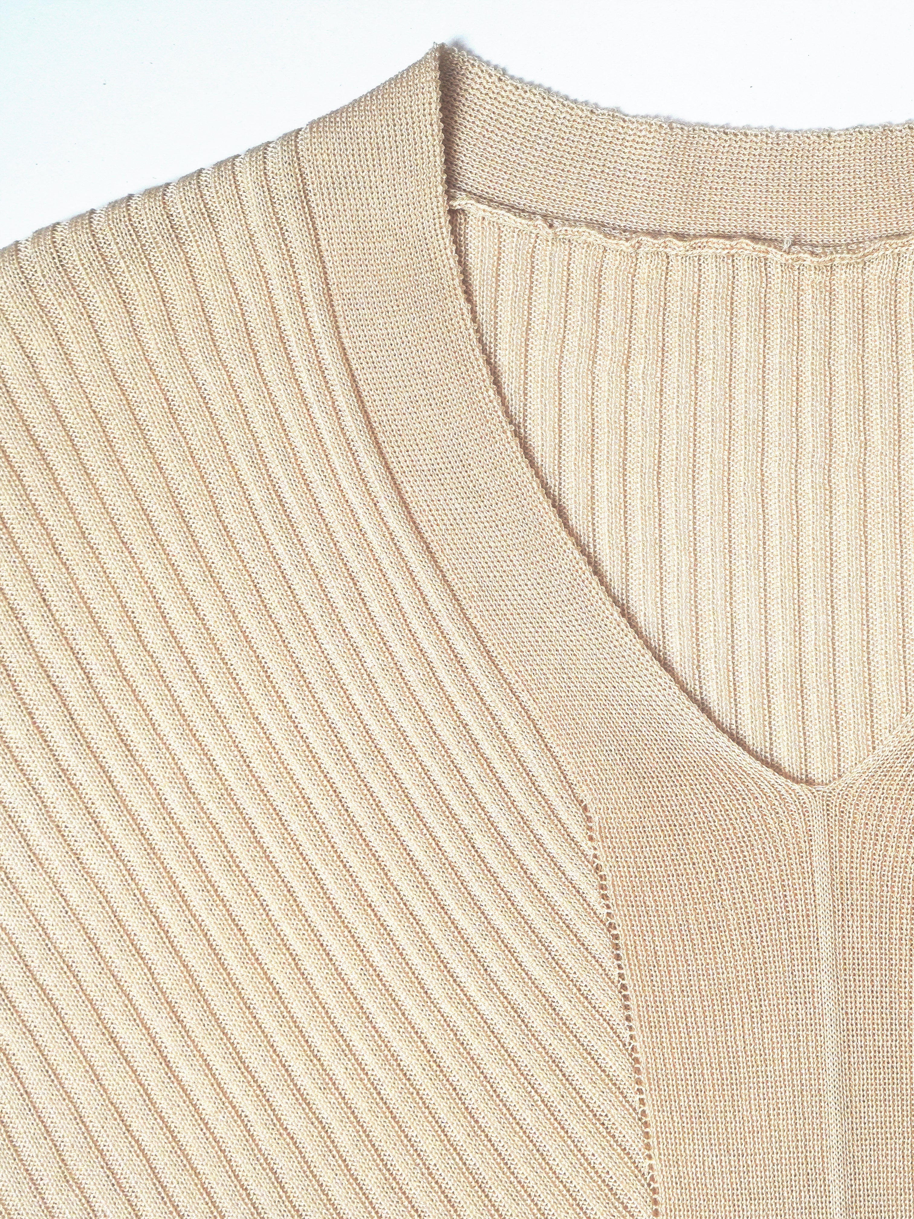 Silk-Blend Lyocell Ribbed Knit Poncho