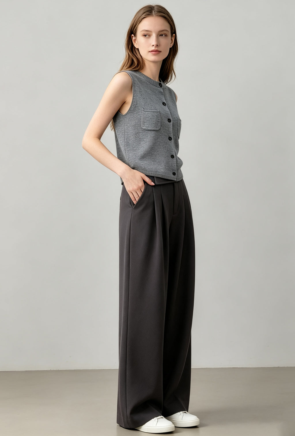 Tailored Wide-Leg Trousers
