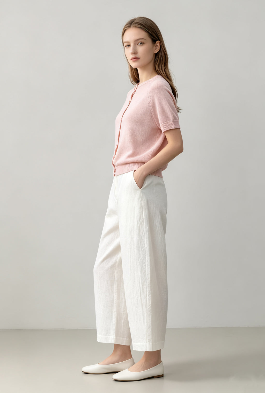 Silk-Touch Tencel Knit Cardigan