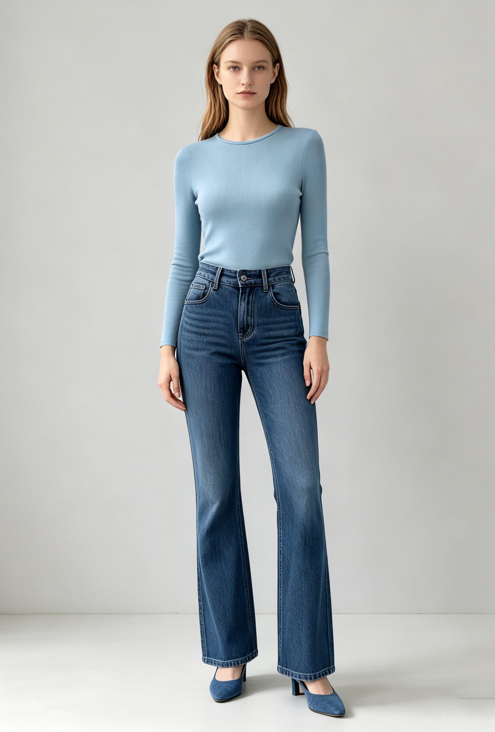 Silk-Touch Tencel Rib Knit Top