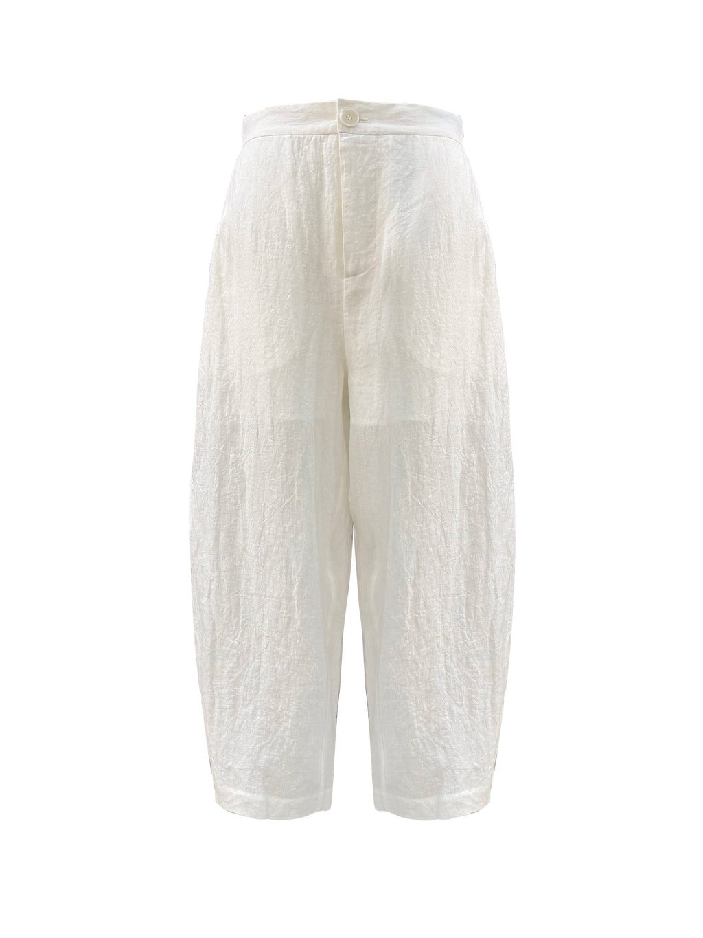 Pure Linen Barrel-Leg Trousers - Coming Soon