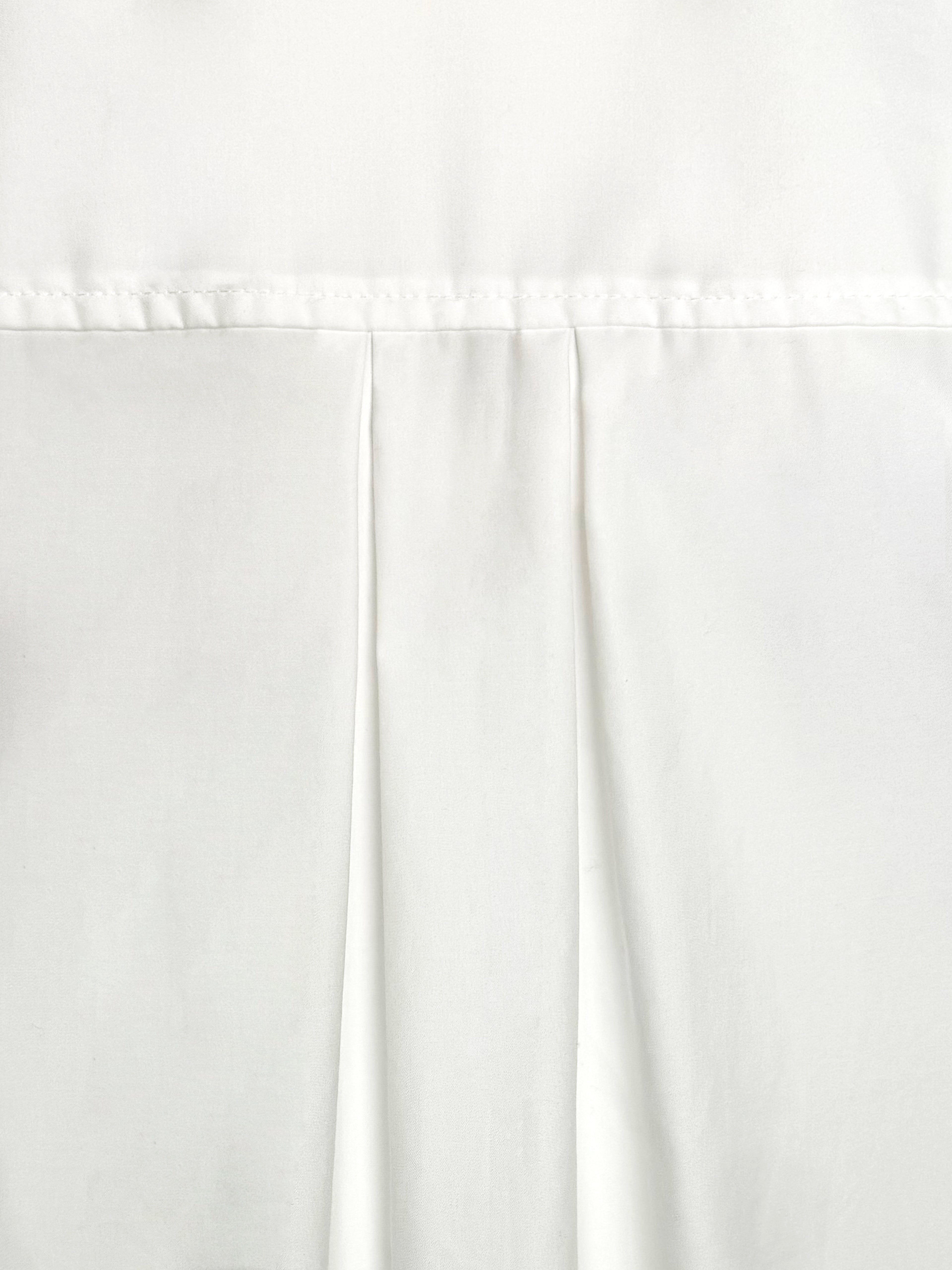 Logo Embroidered Stand Collar Cotton Blouse