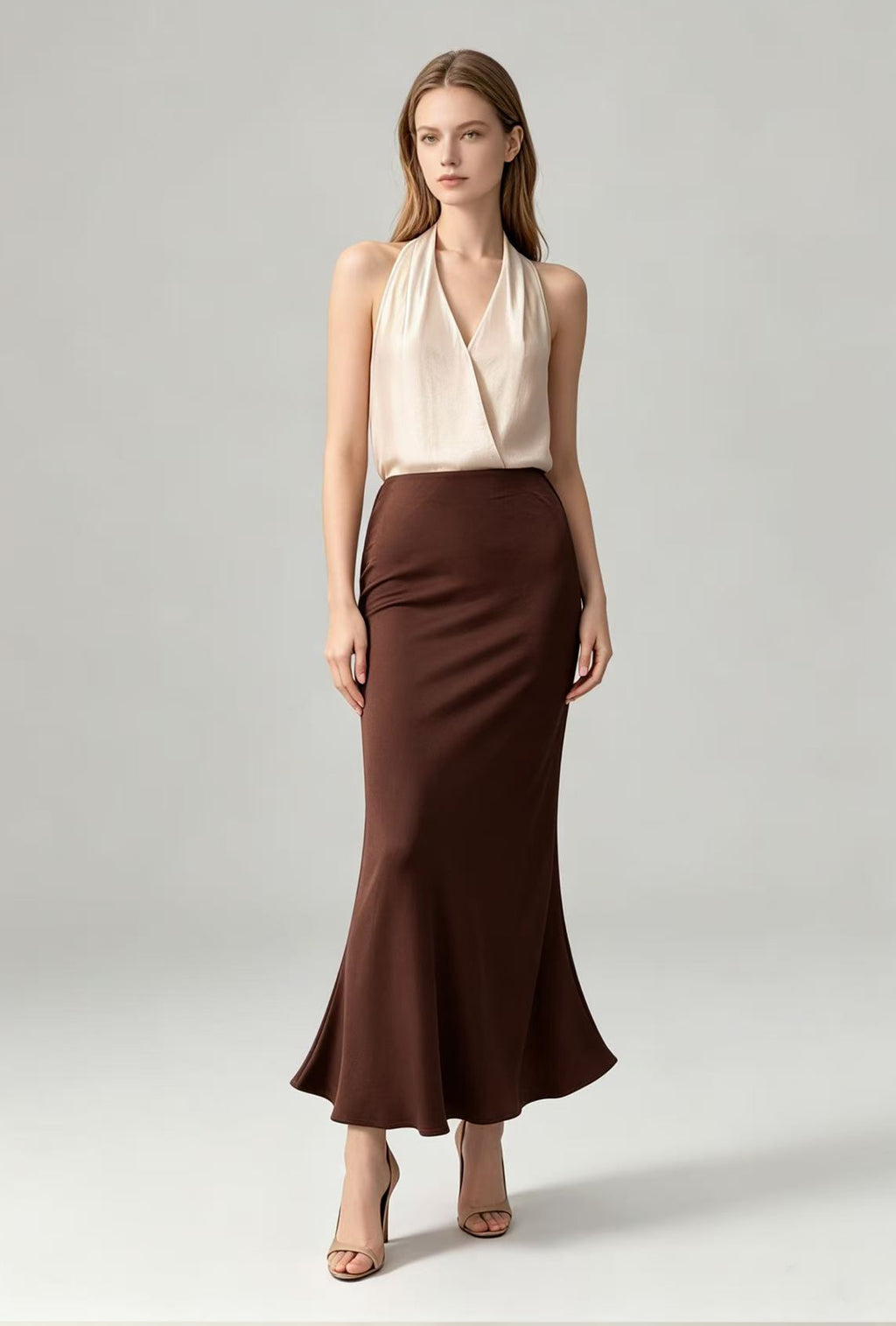 Satin Halter Wrap Top - Coming Soon