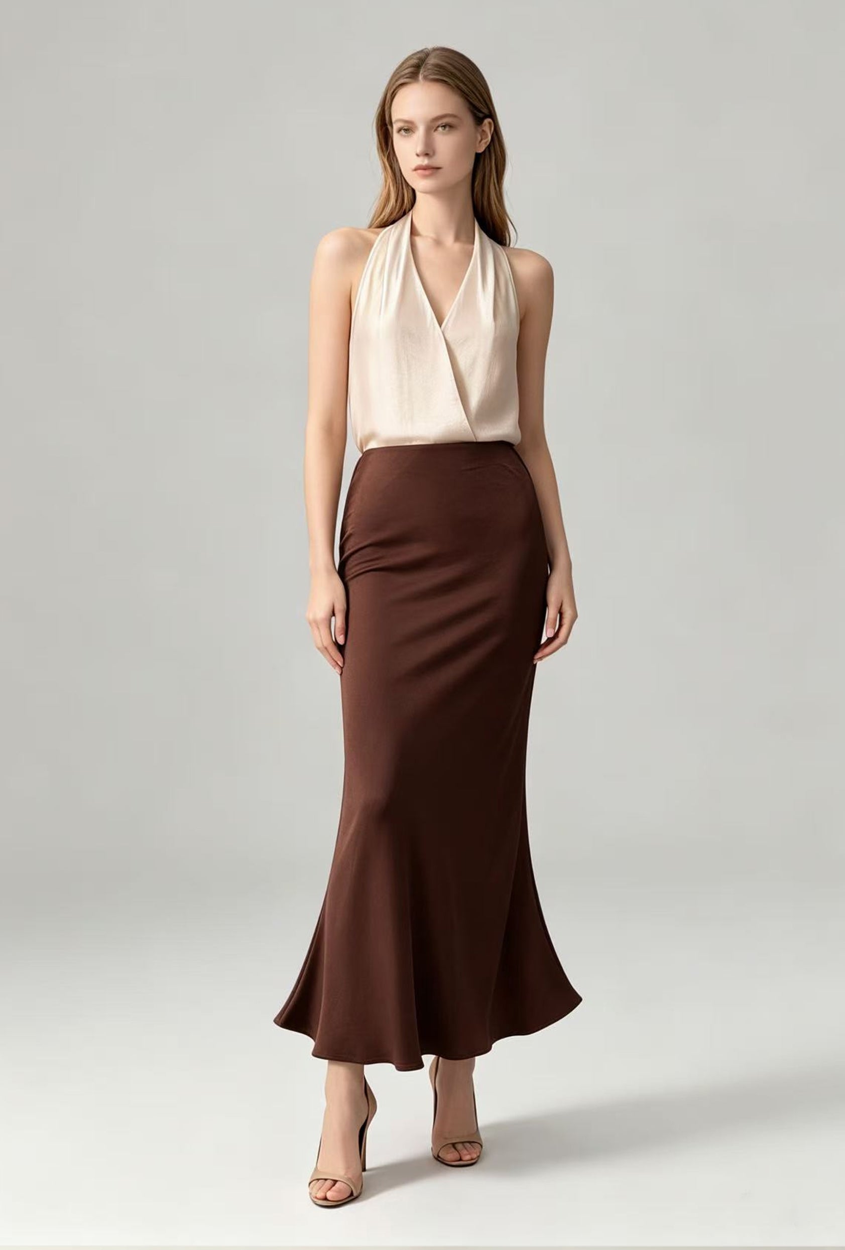 Satin Halter Wrap Top - Coming Soon