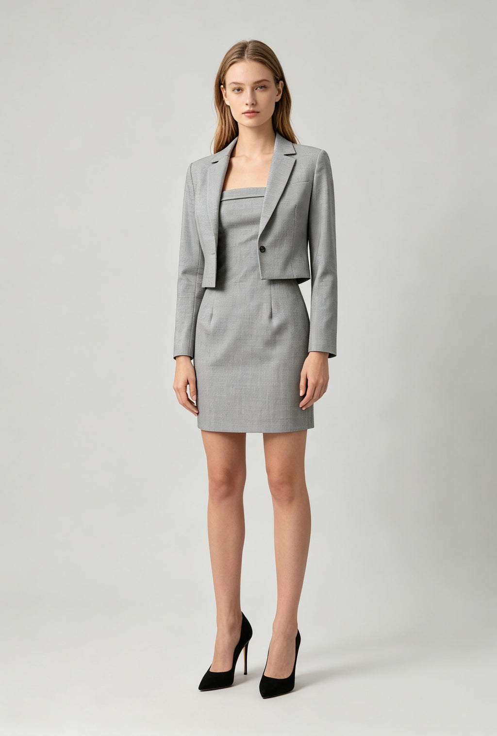 Chic Strapless Tailored Mini Dress