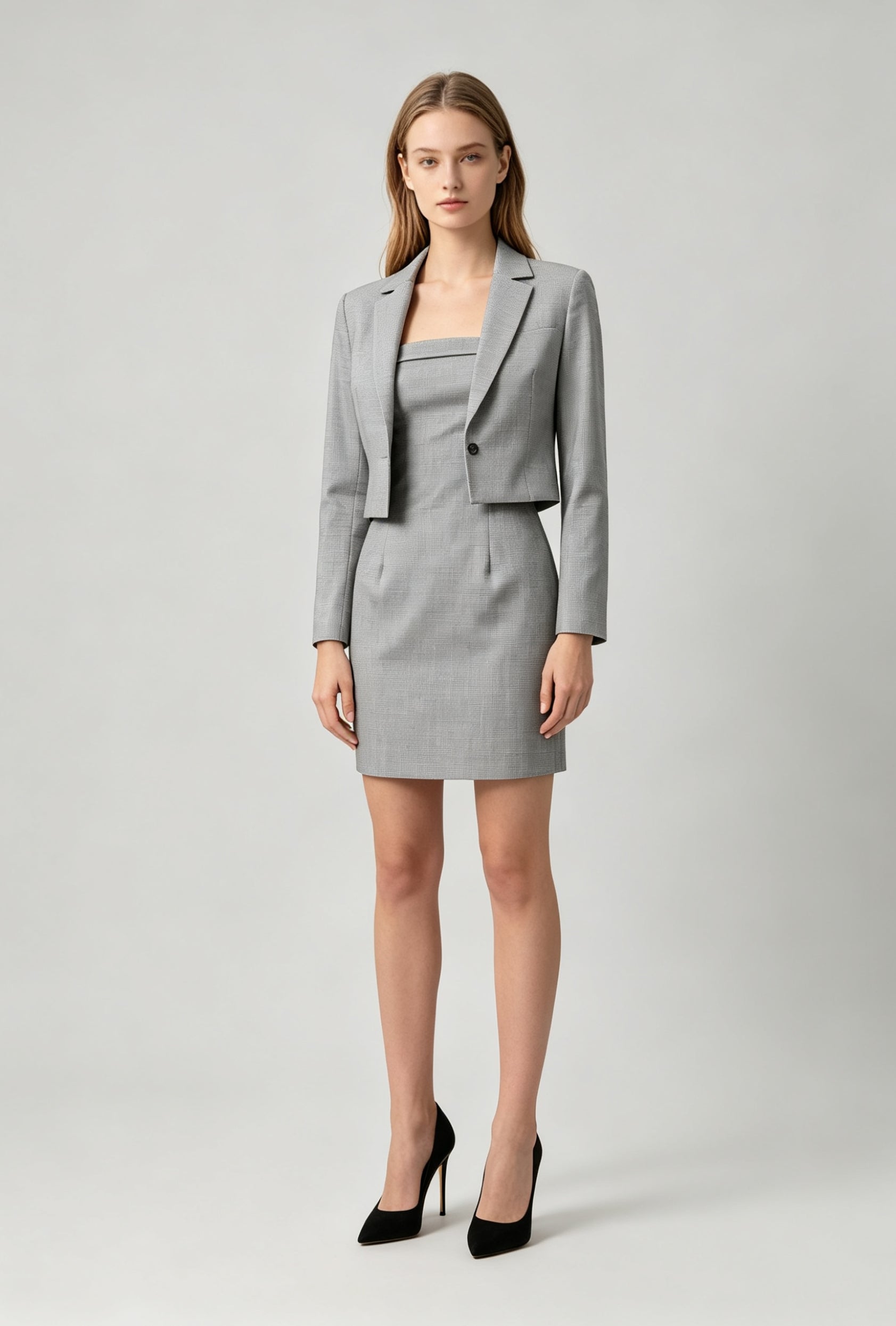 Chic Strapless Tailored Mini Dress