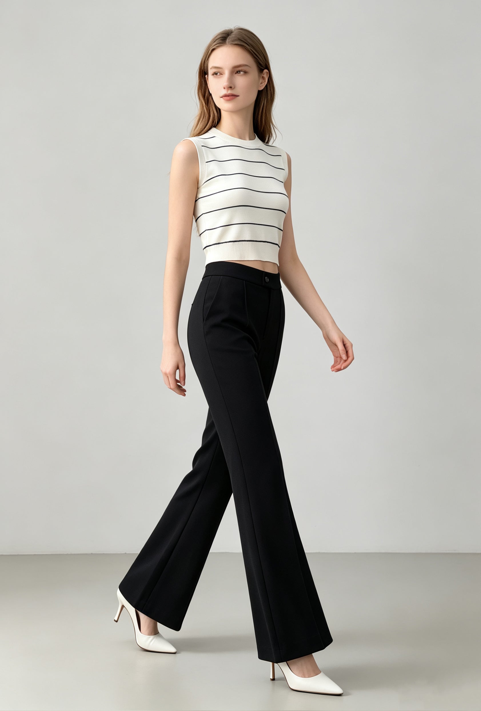 Tailored Flared Trousers