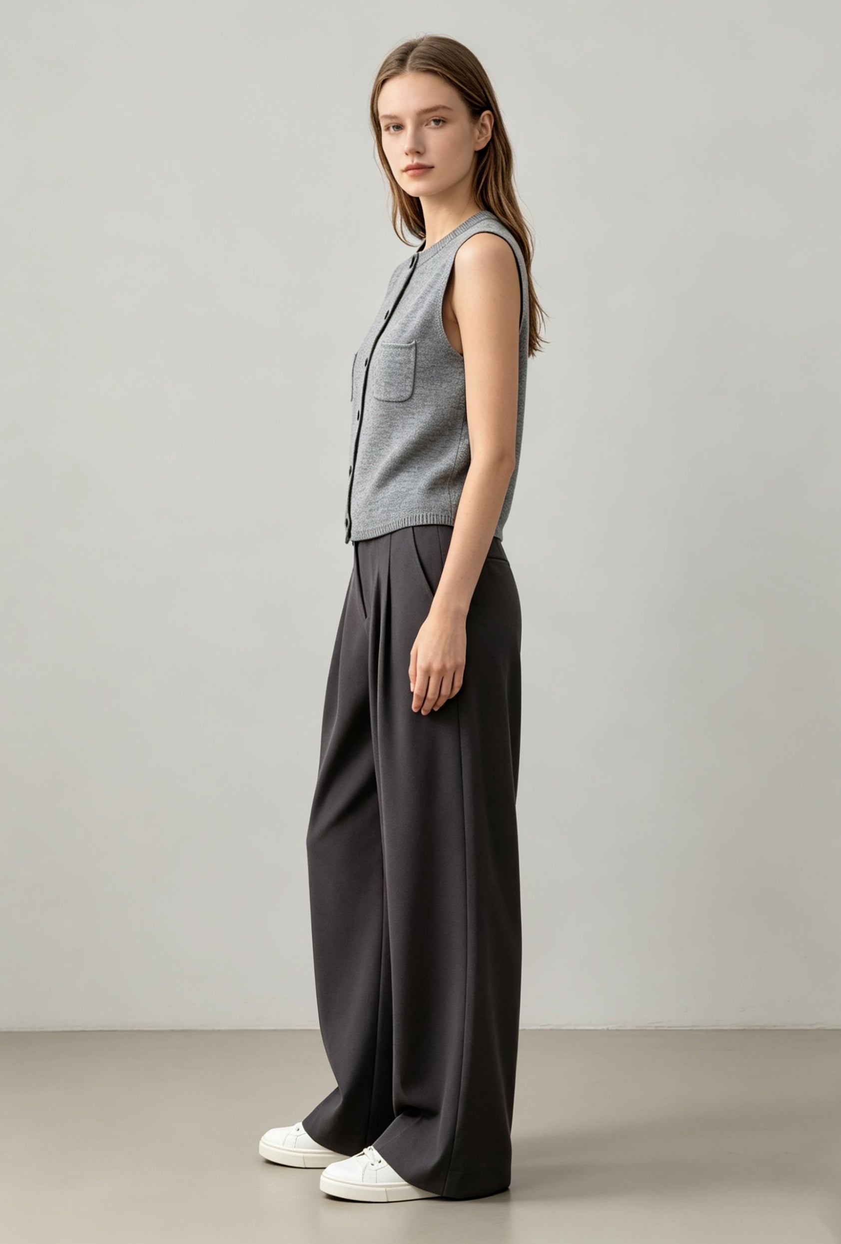 Tailored Wide-Leg Trousers
