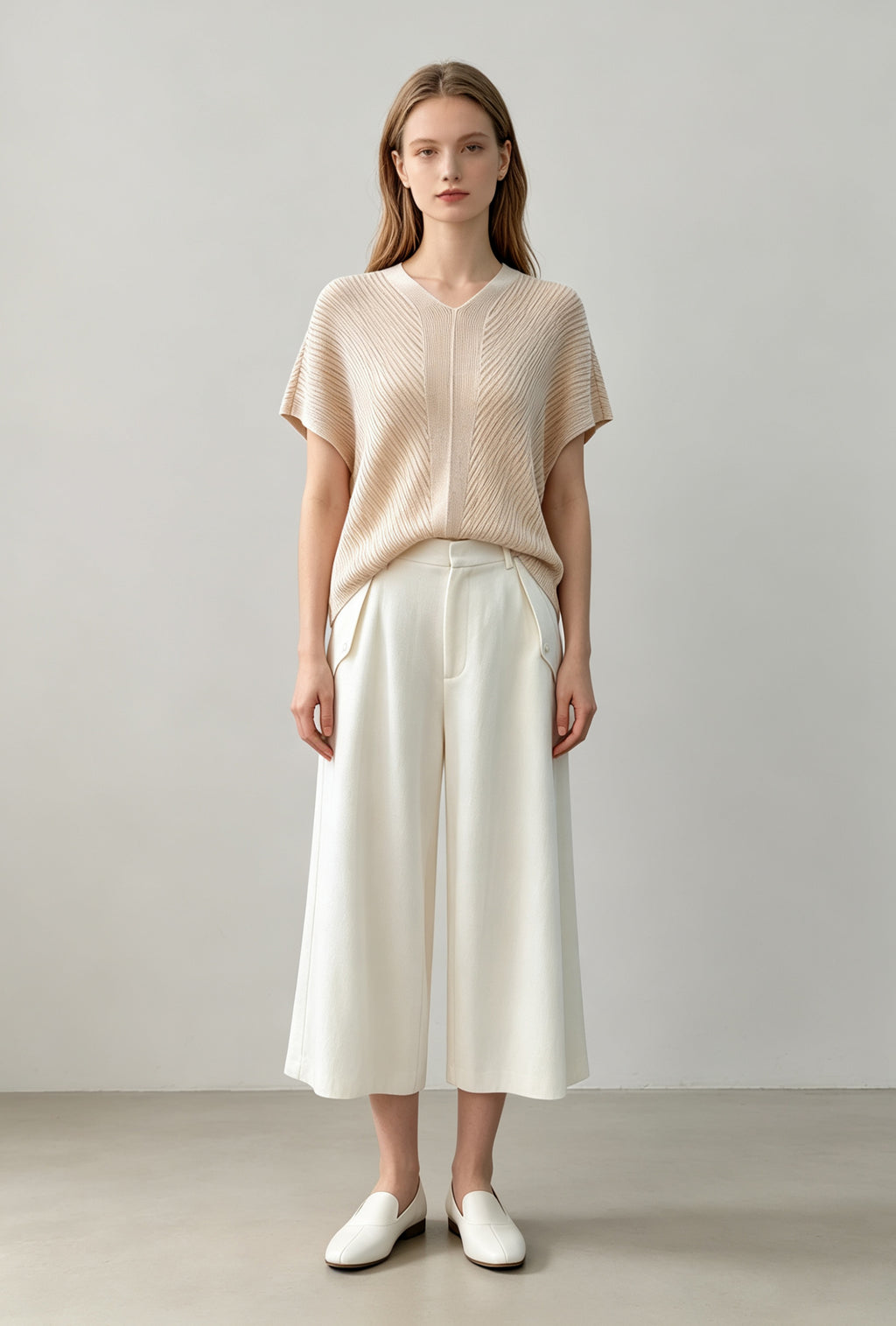 Fluid Wide-Leg Acetate Trousers