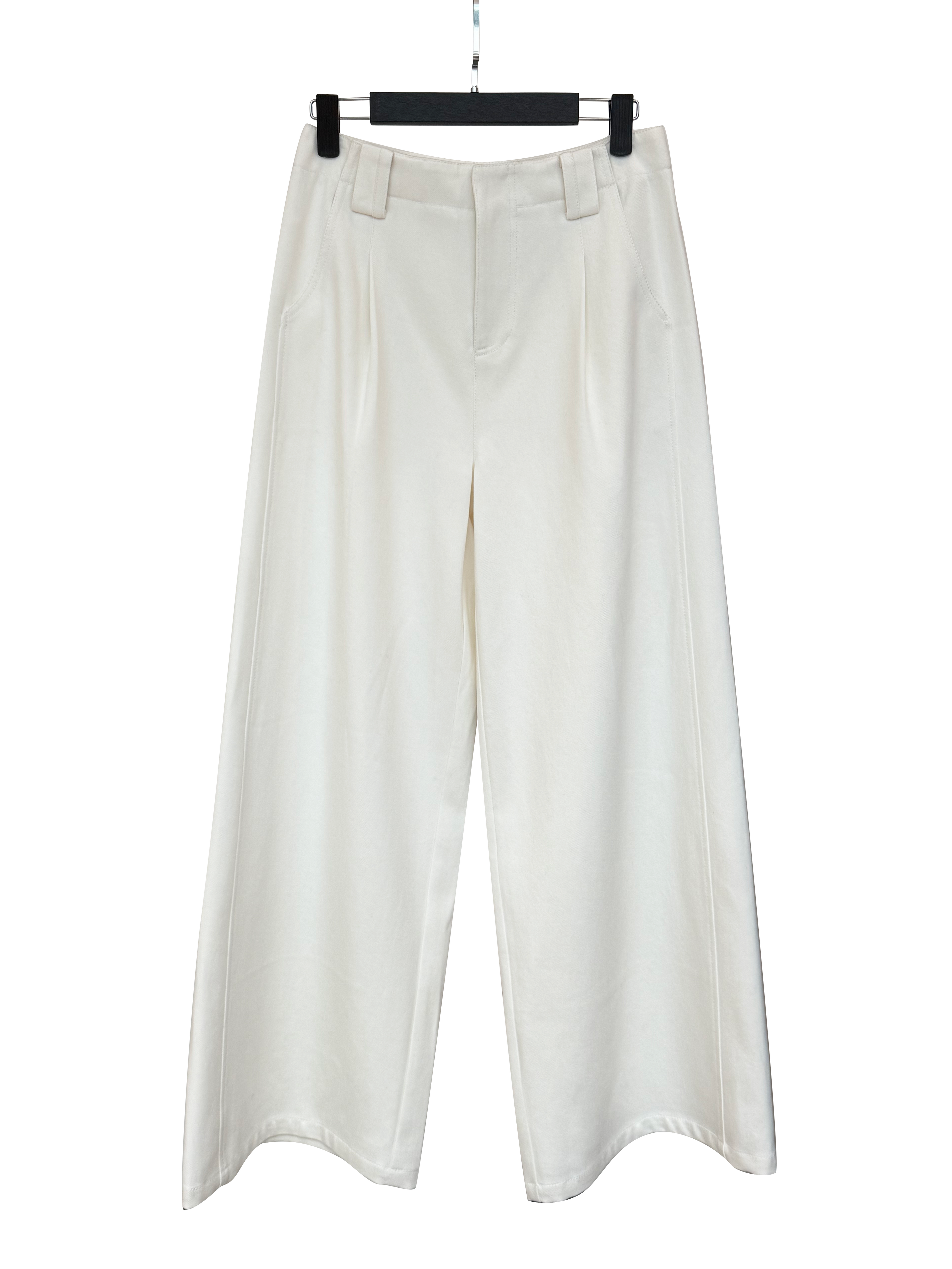 Ivory Wide-Leg Pants
