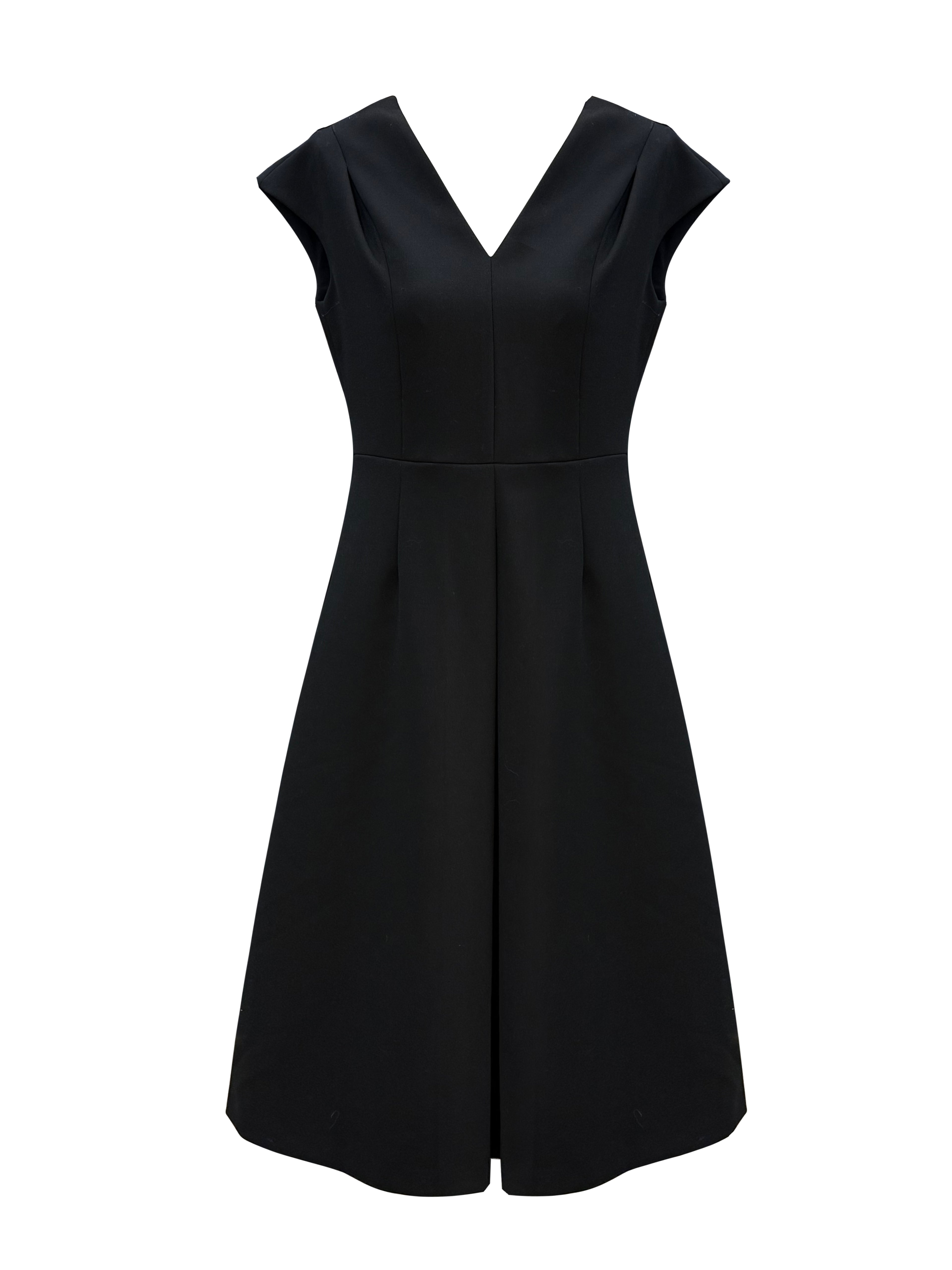 Elegant V-Neck A-Line Midi Dress