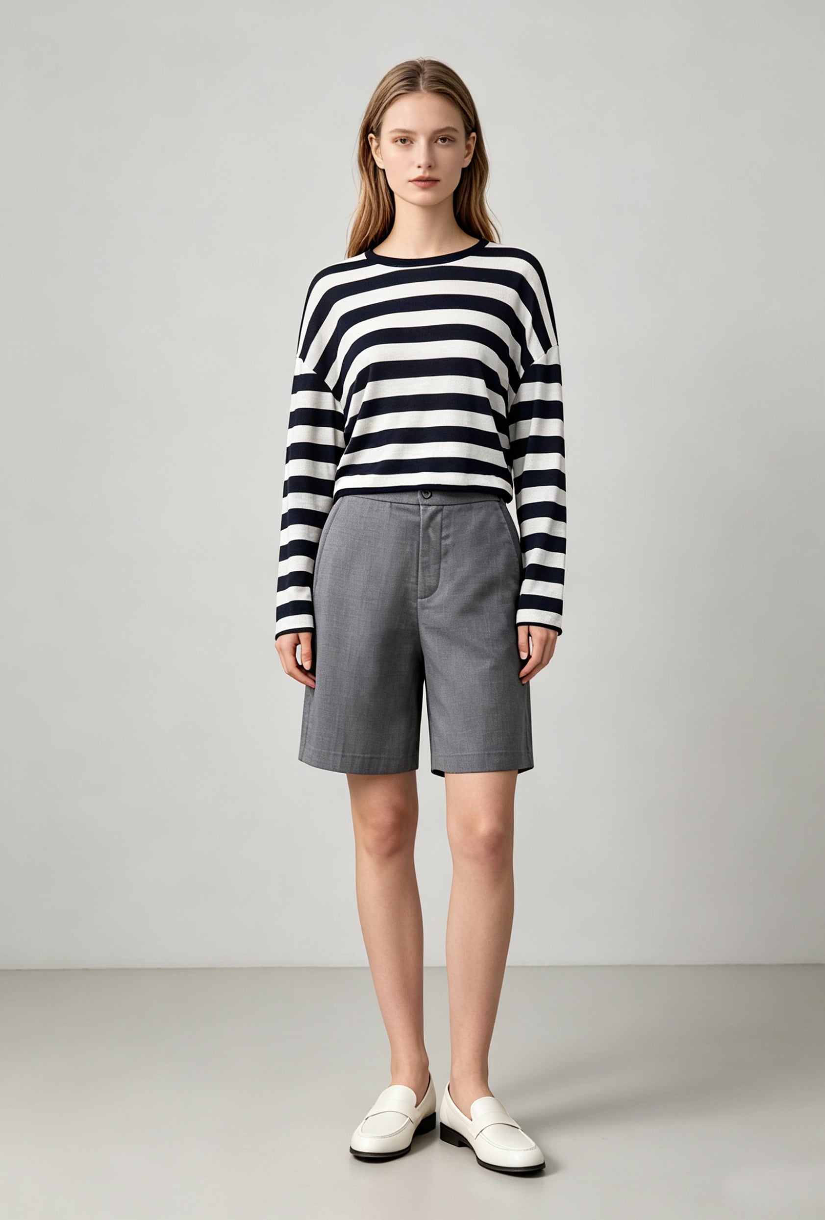 Cashmere-Silk Blend Breton Knit Sweater - Coming Soon