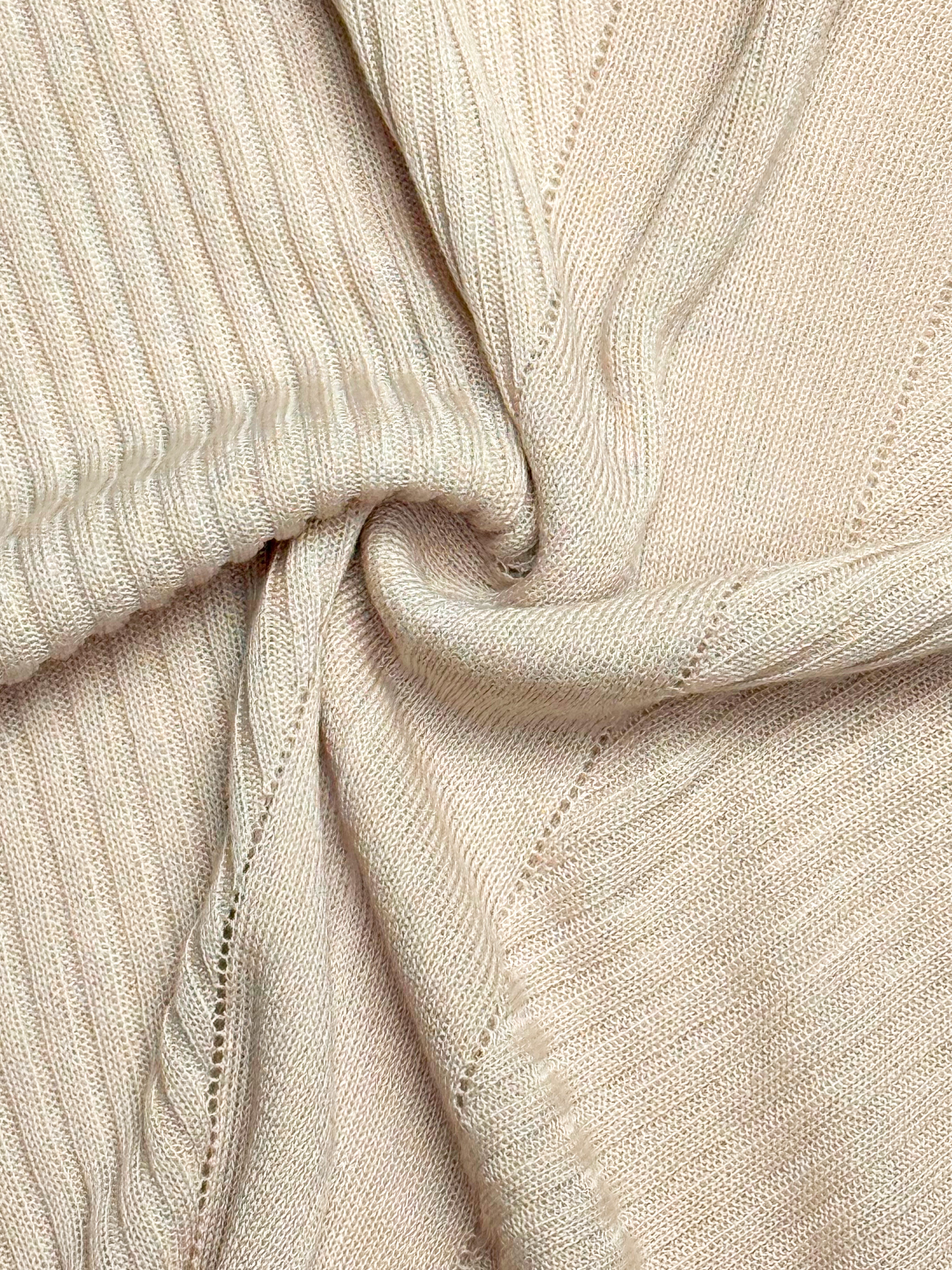Silk-Blend Lyocell Ribbed Knit Poncho