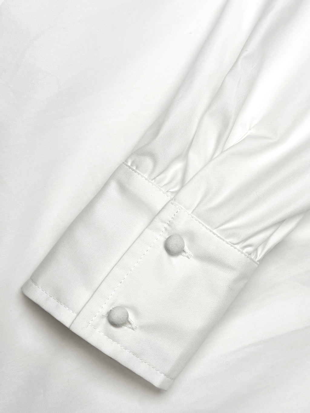 Logo Embroidered Stand Collar Cotton Blouse