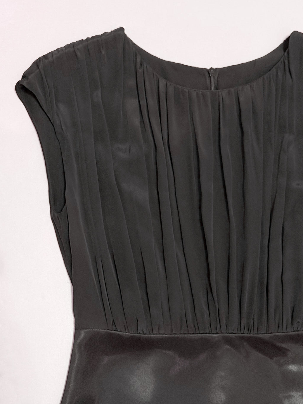 Silk Blend Gathered Midi Dress