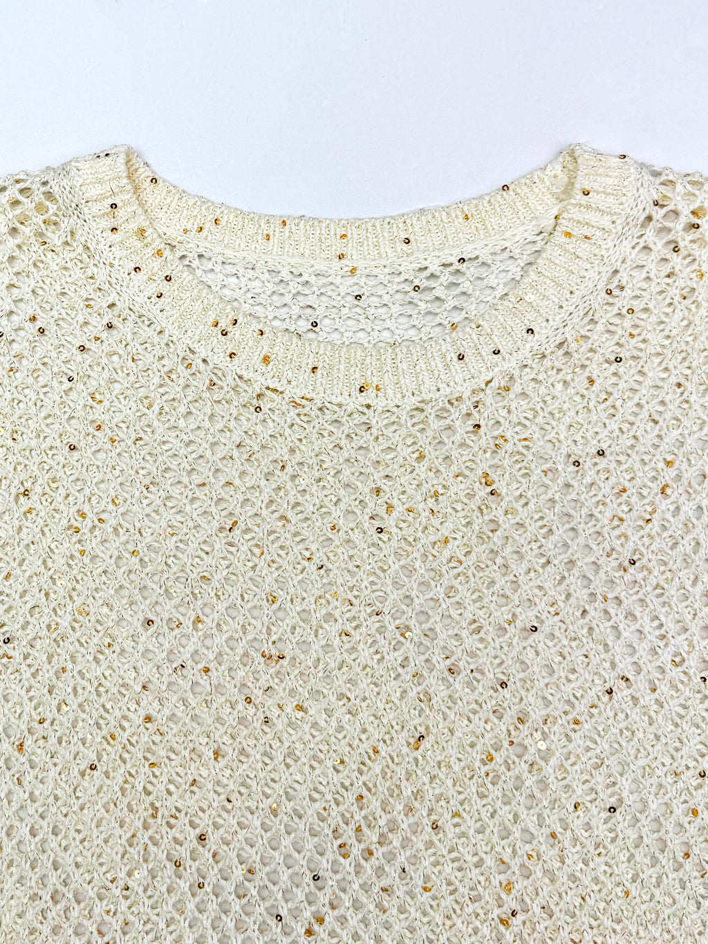 Open-Knit Silk Blend Sweater