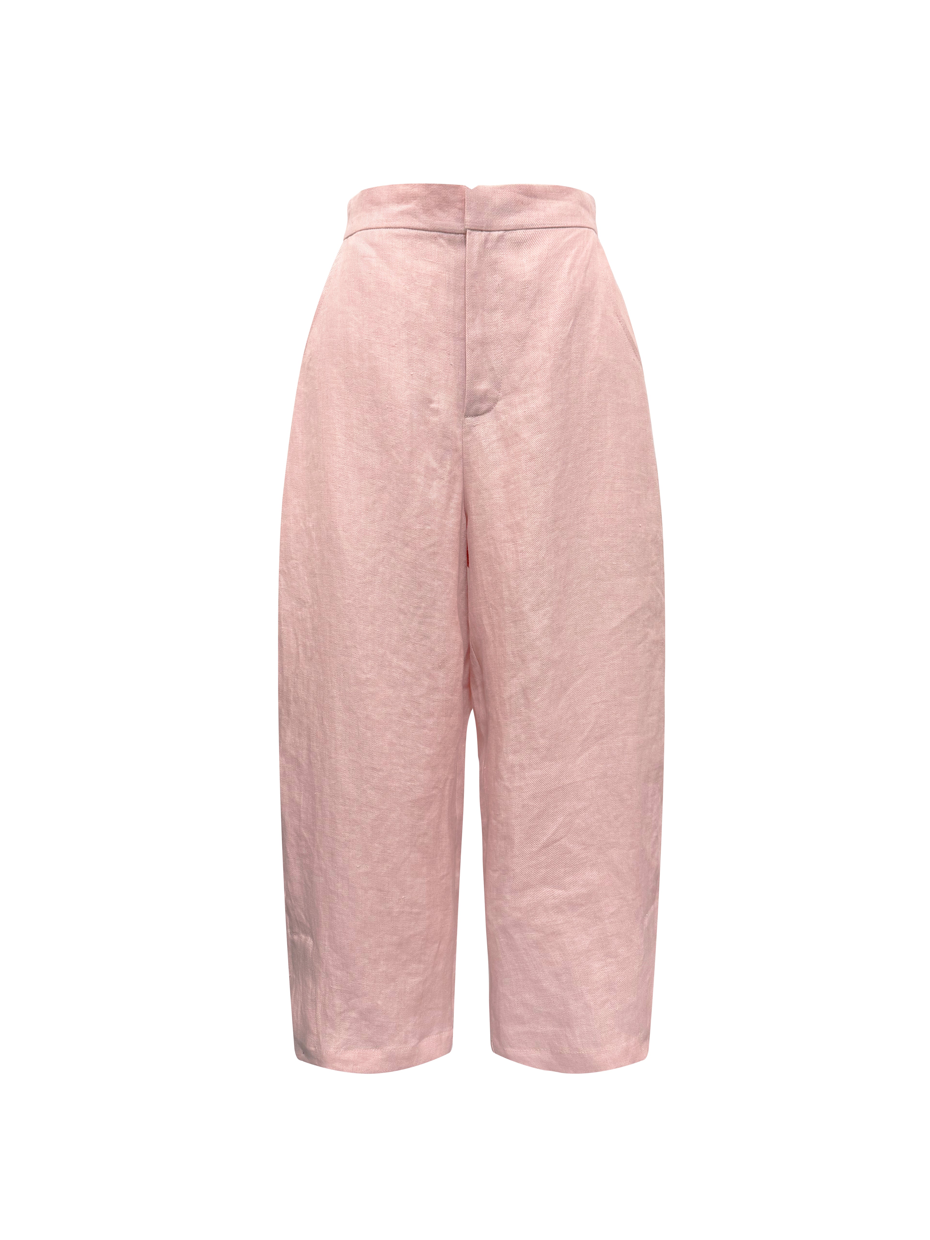 Tailored Wide-Leg Linen Trousers - Coming Soon